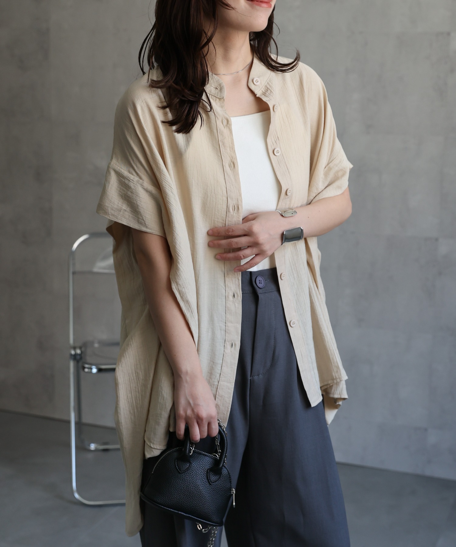 model：156cm 着用サイズ：FREE