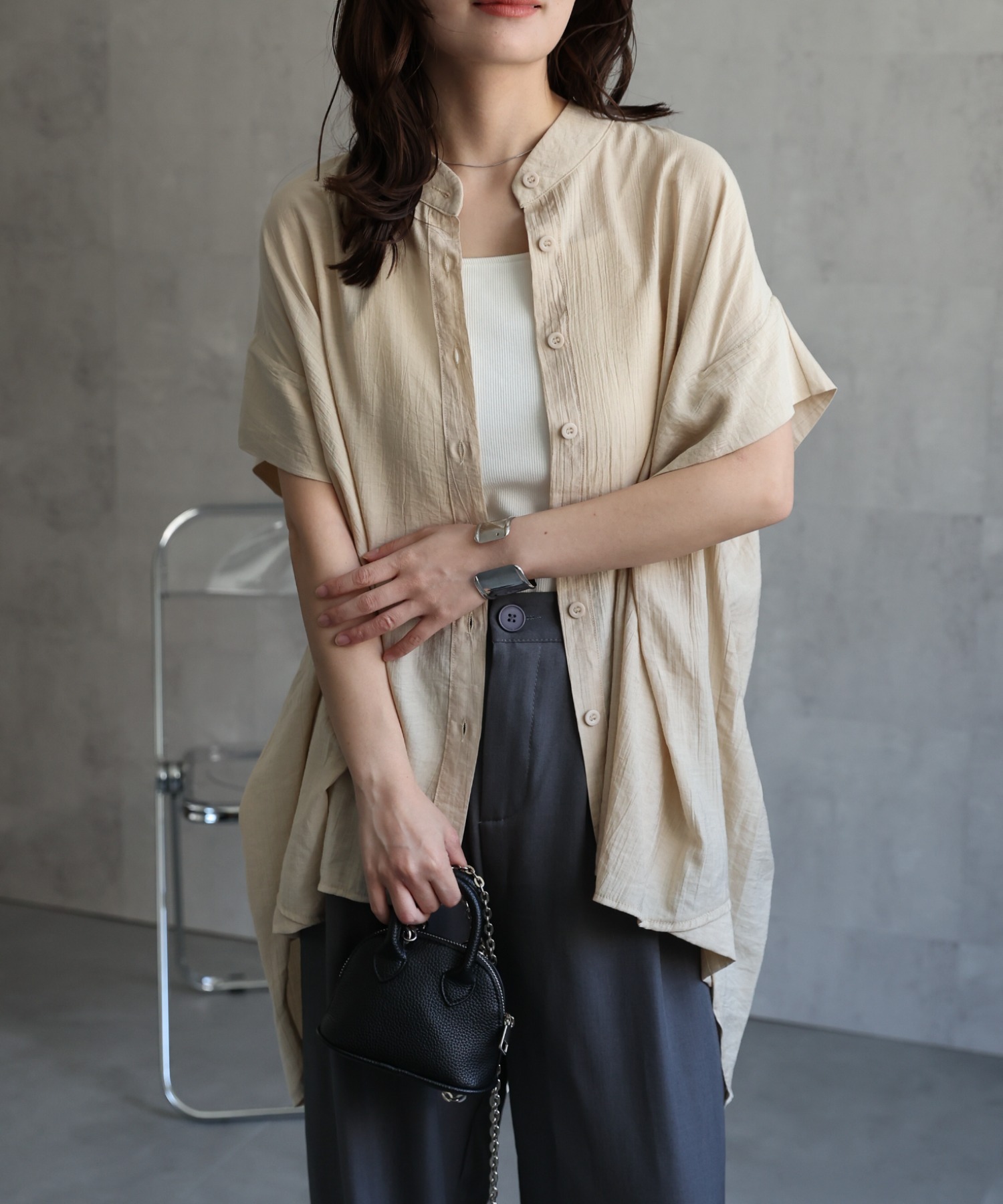 model：156cm 着用サイズ：FREE