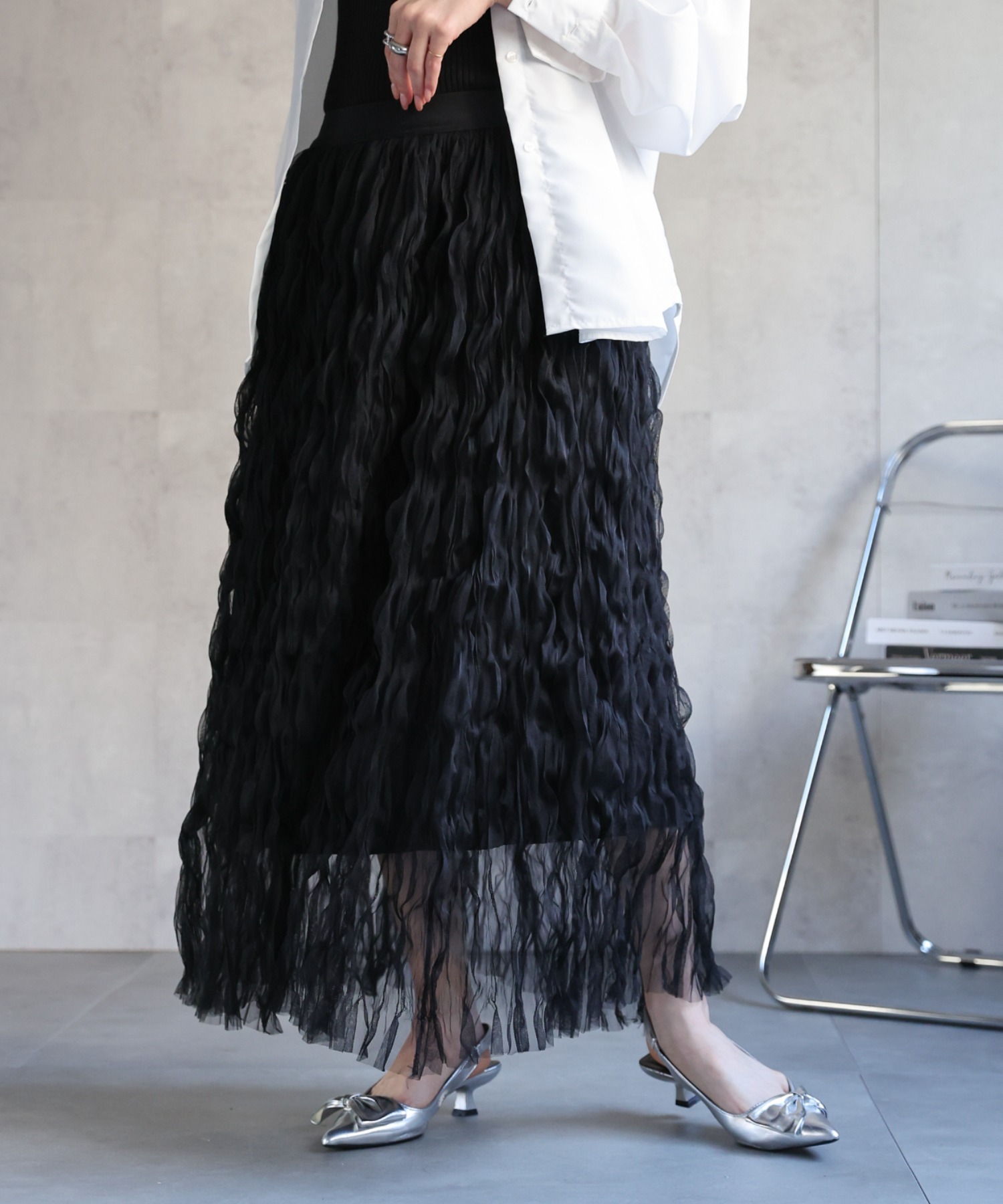 model：162㎝　着用サイズ:F