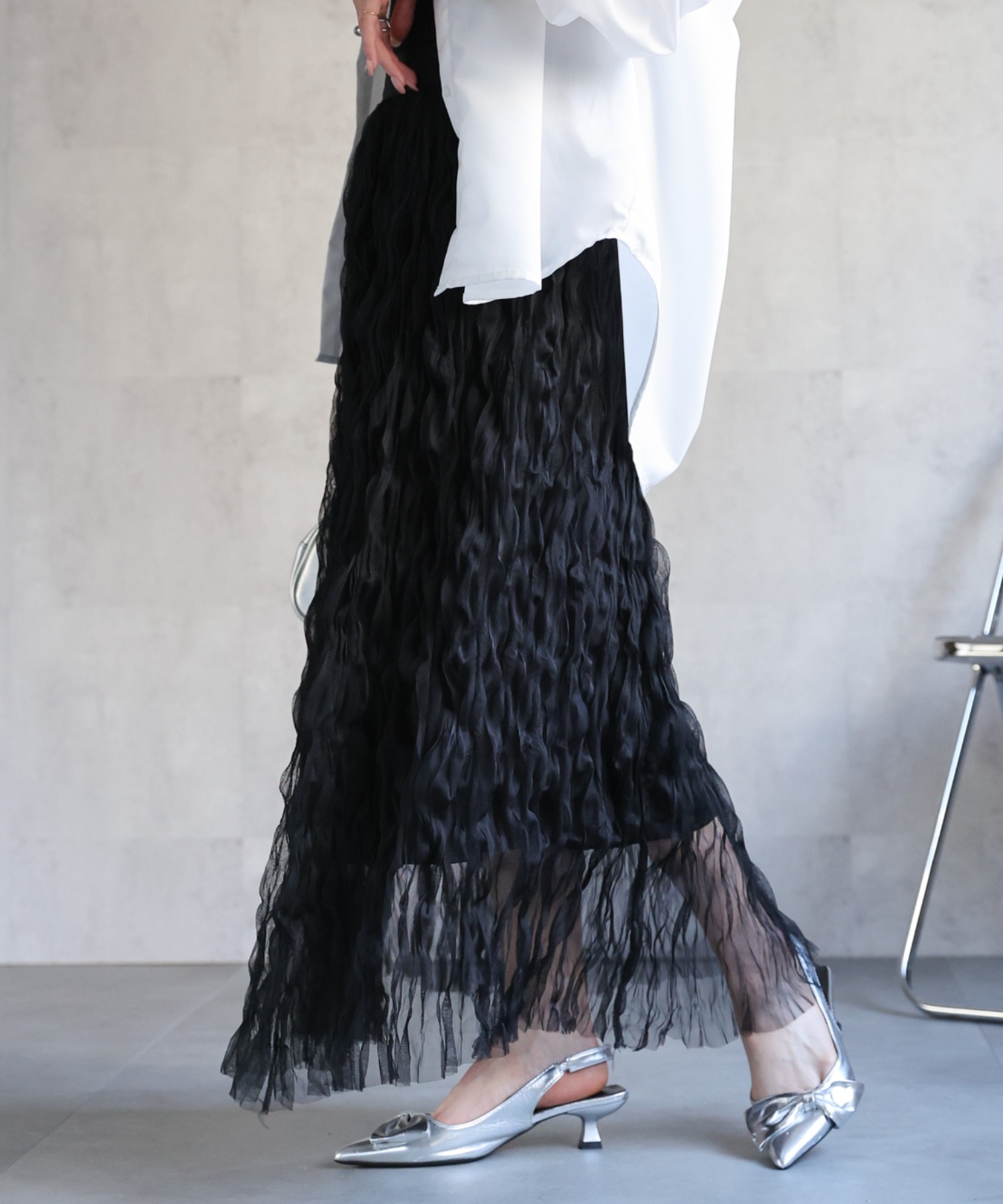model：162㎝　着用サイズ:F
