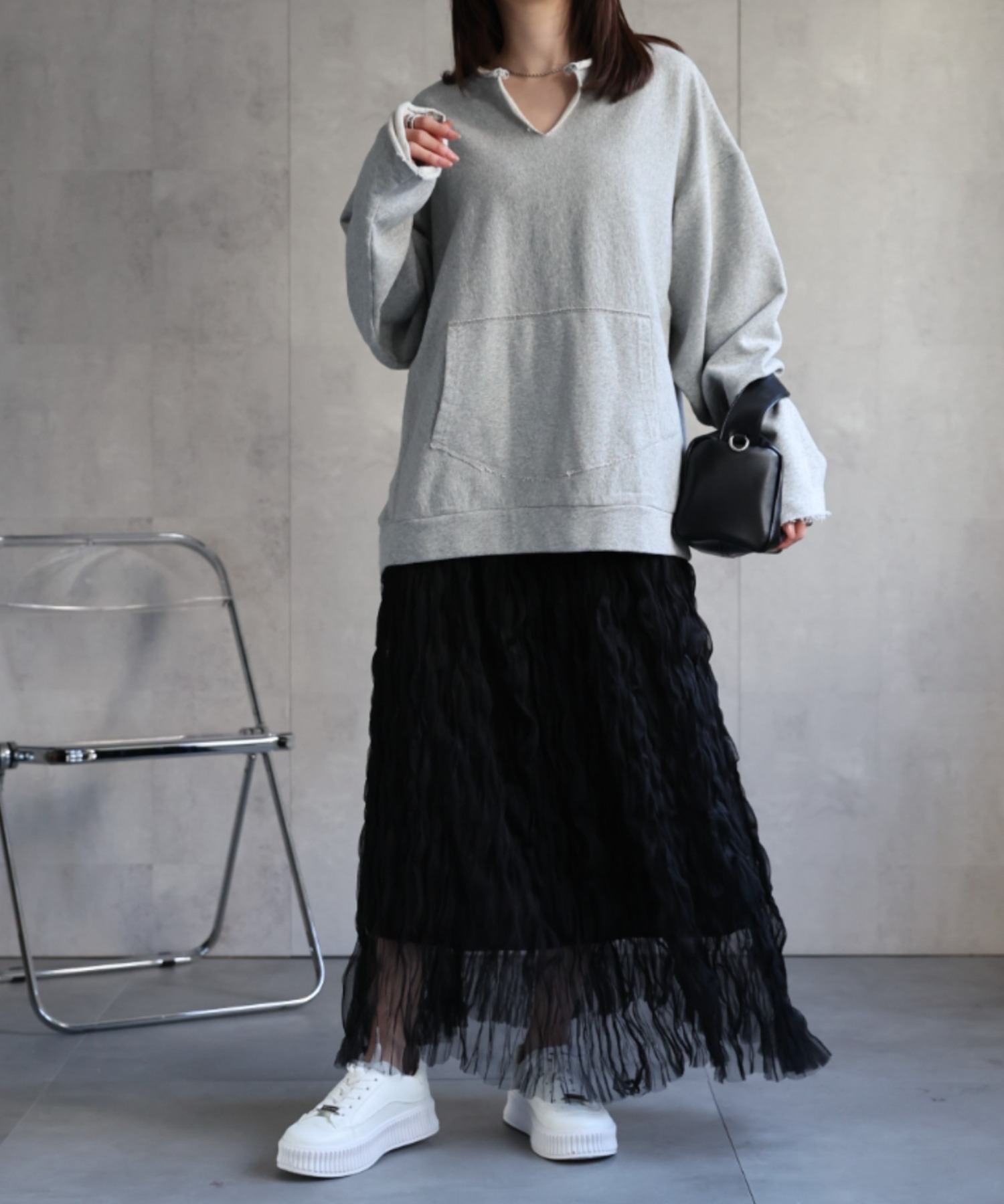 model：162㎝　着用サイズ:F