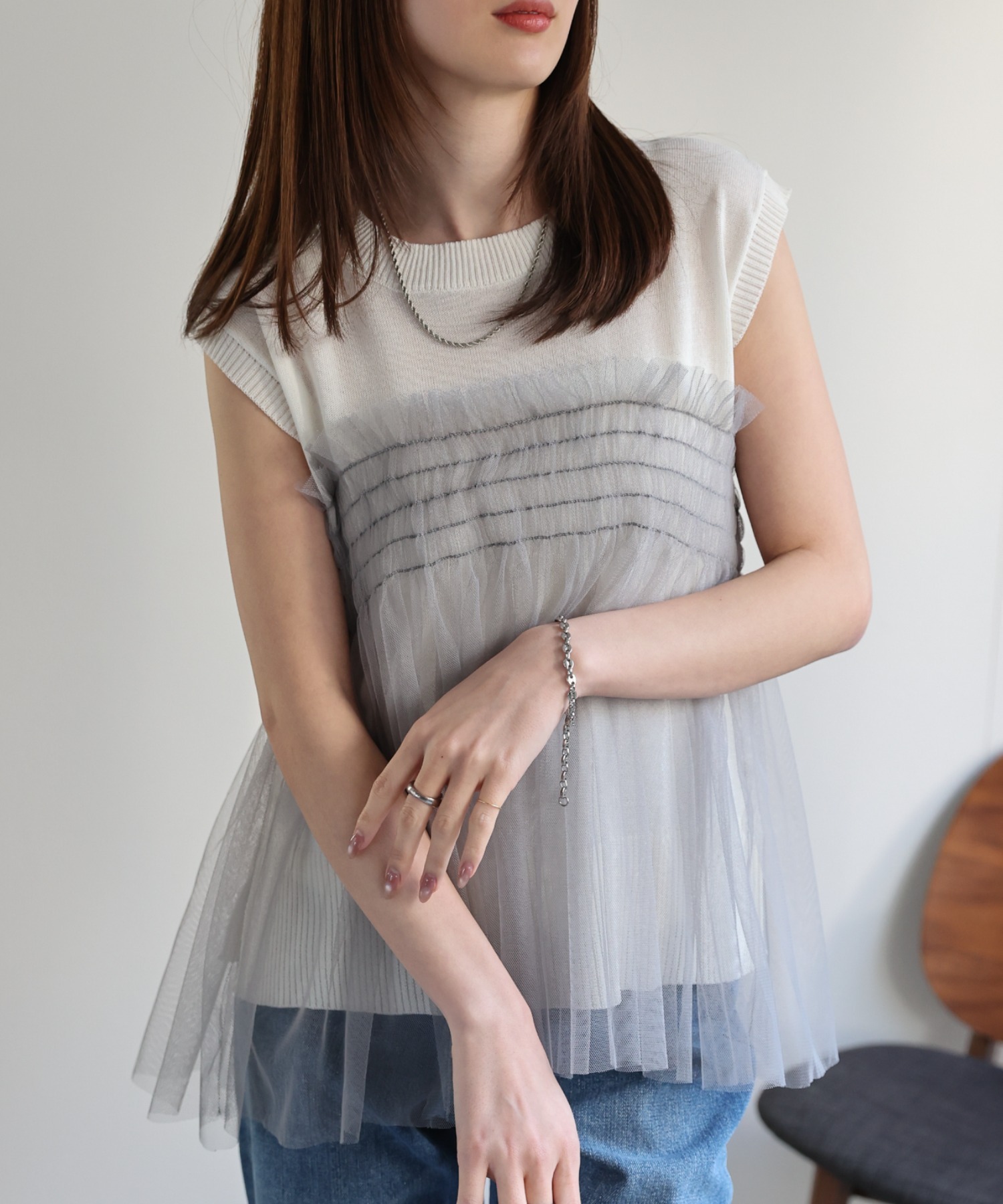 model：162㎝　着用サイズ：F