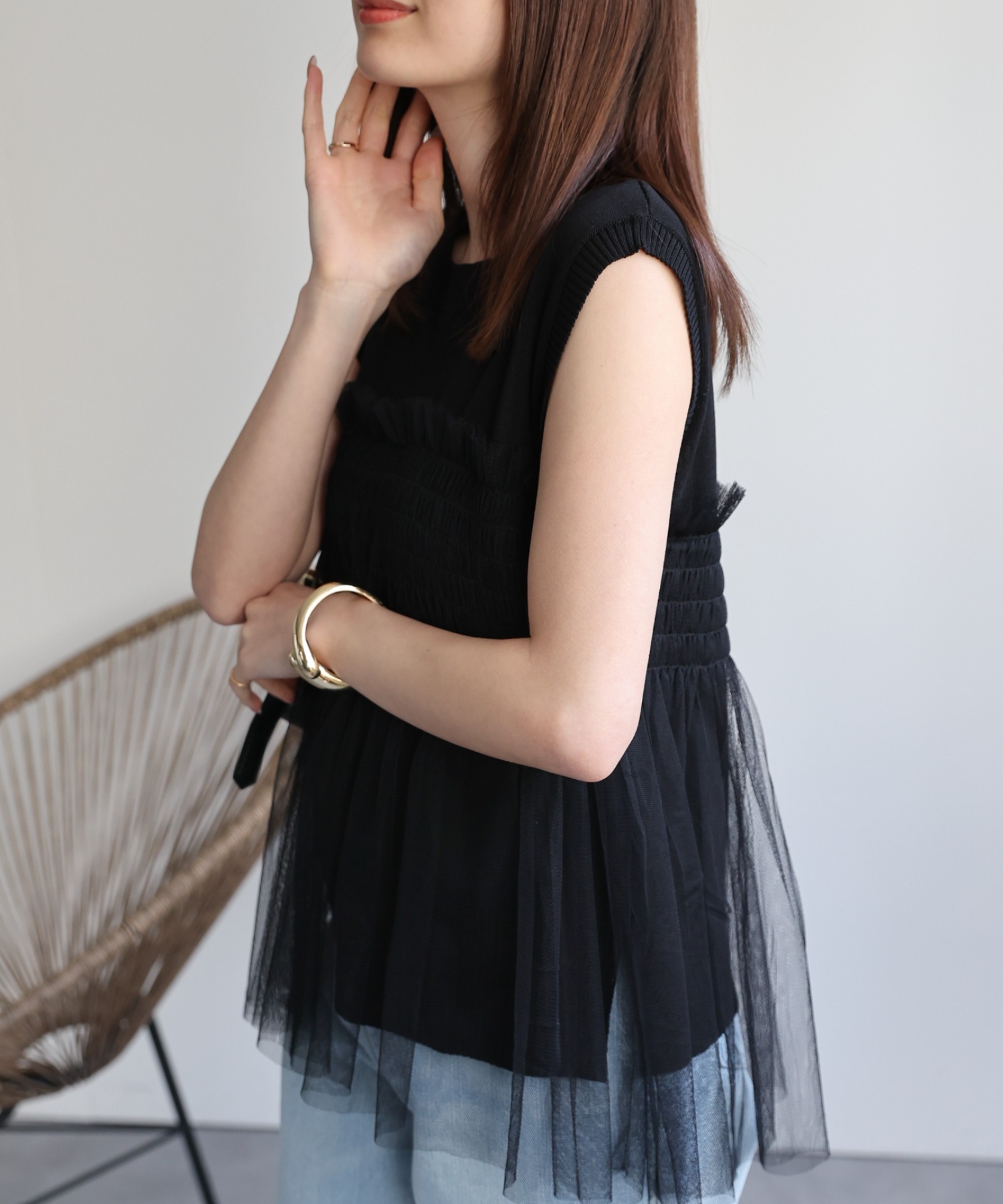 model：162㎝　着用サイズ：F