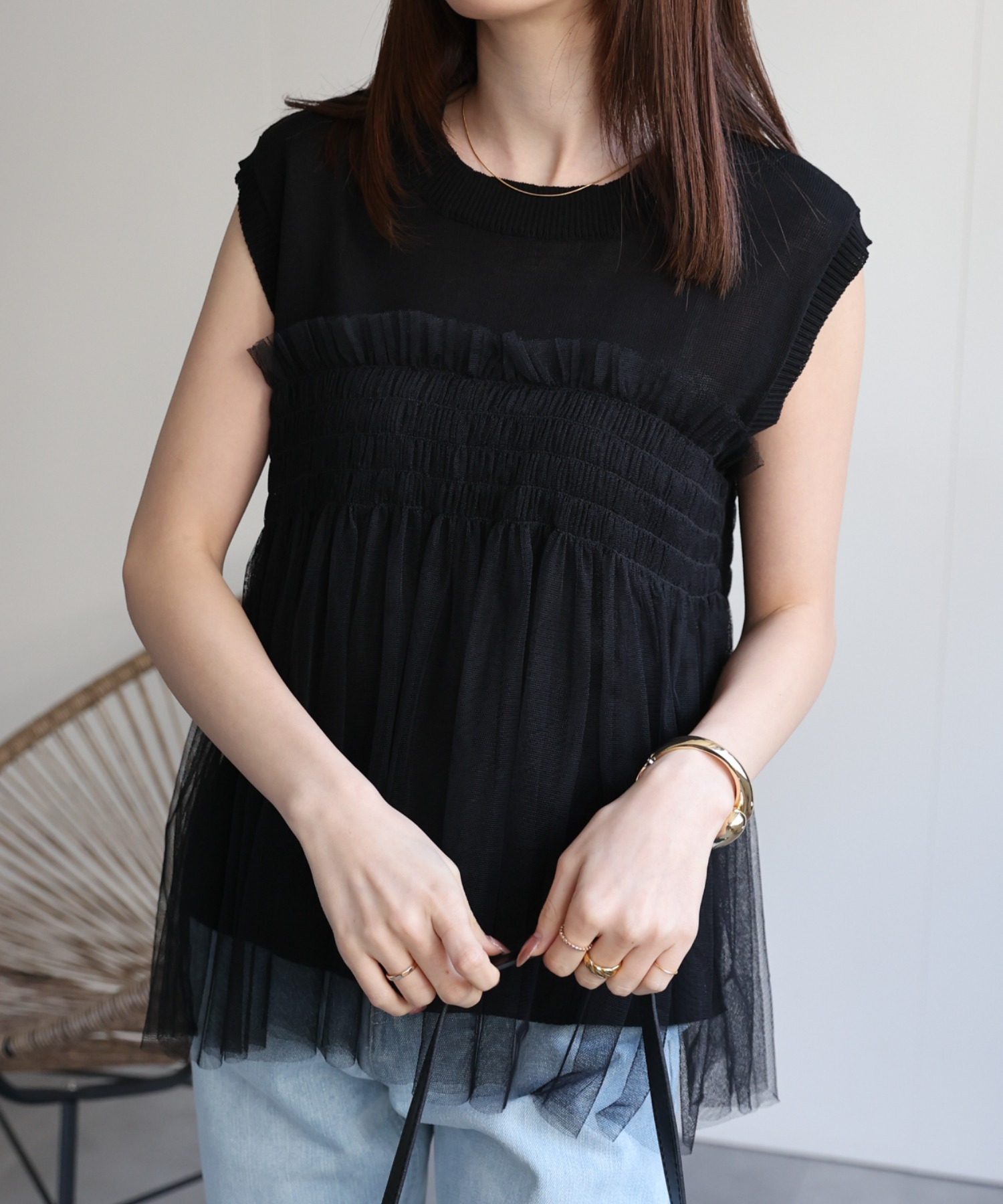 model：162㎝　着用サイズ：F