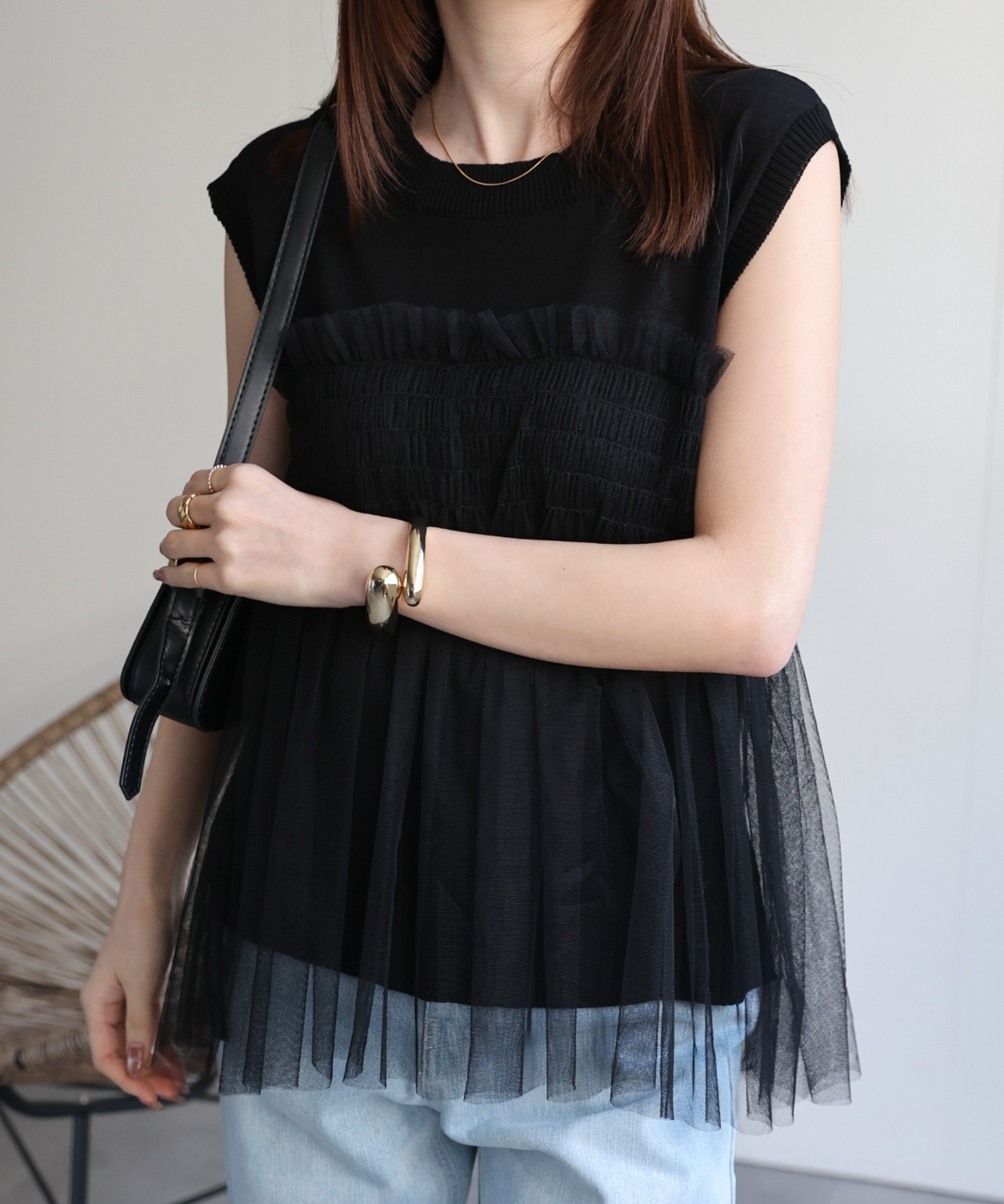 model：162㎝　着用サイズ：F