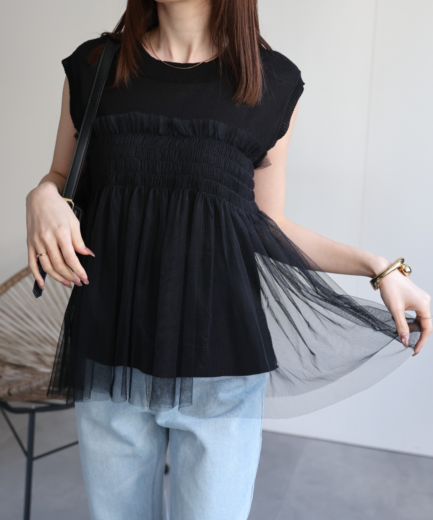 model：162㎝　着用サイズ：F