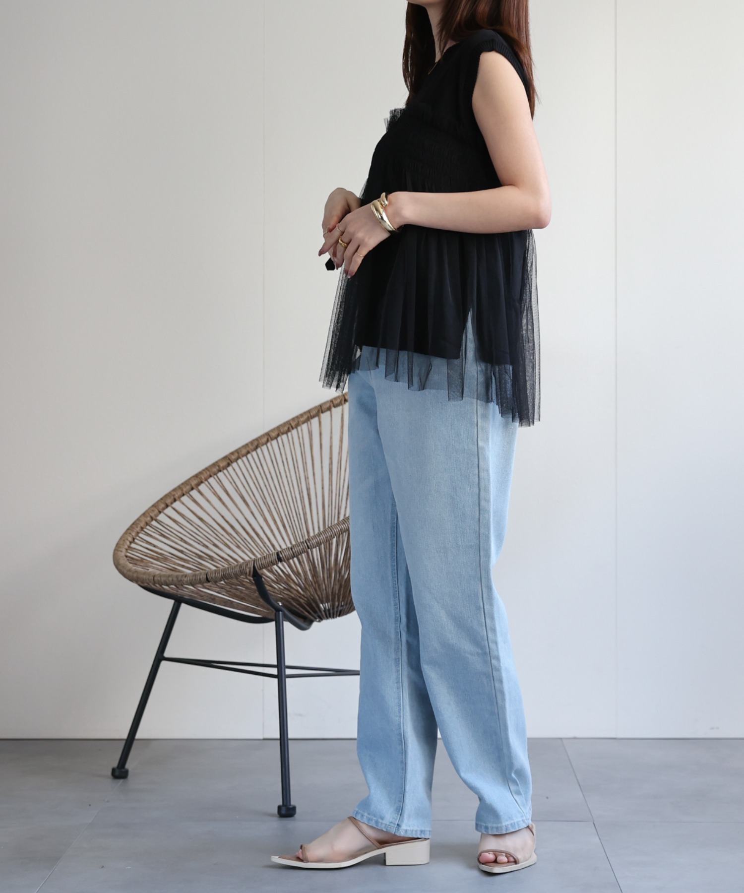 model：162㎝　着用サイズ：F