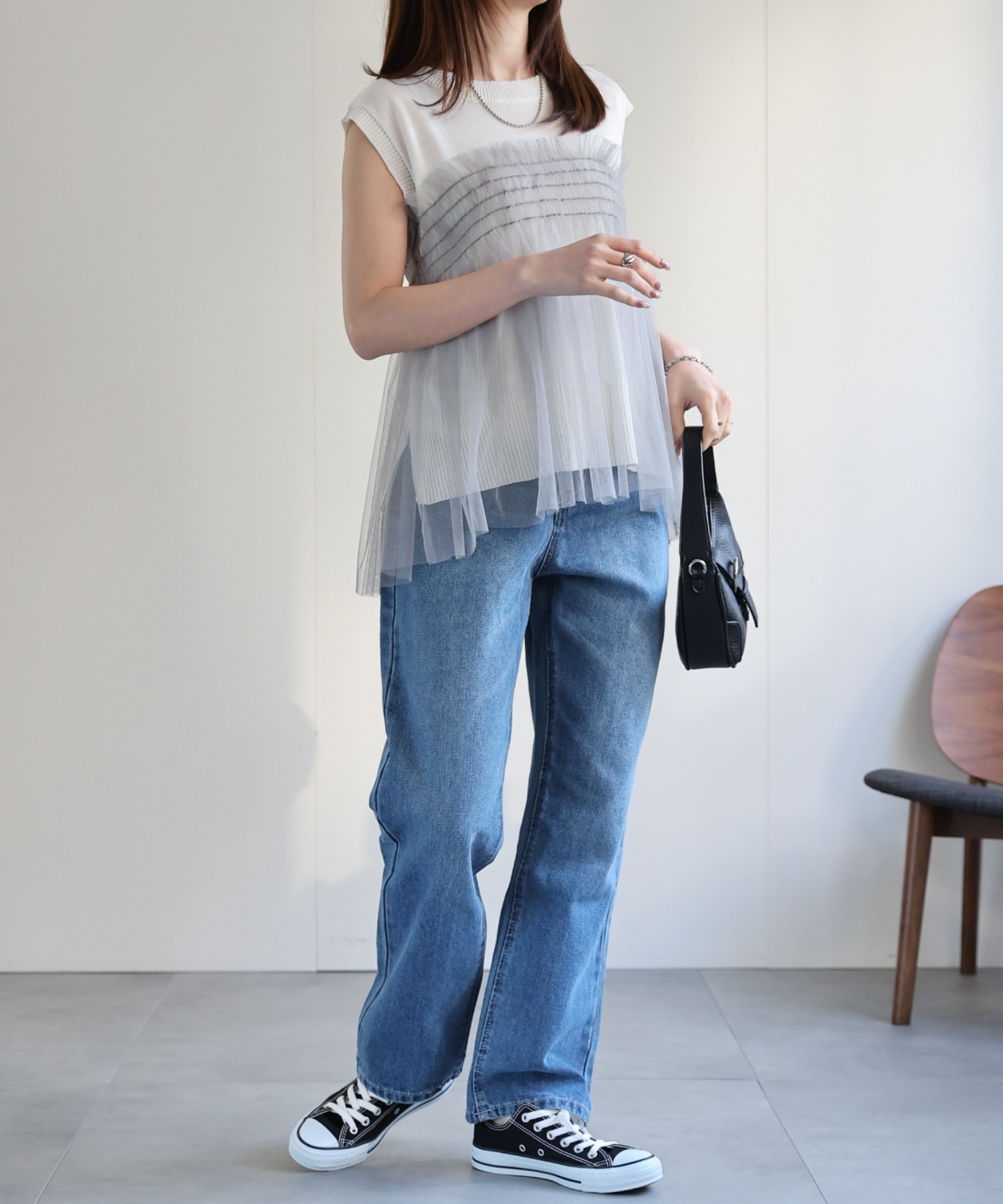 model：162㎝　着用サイズ：F