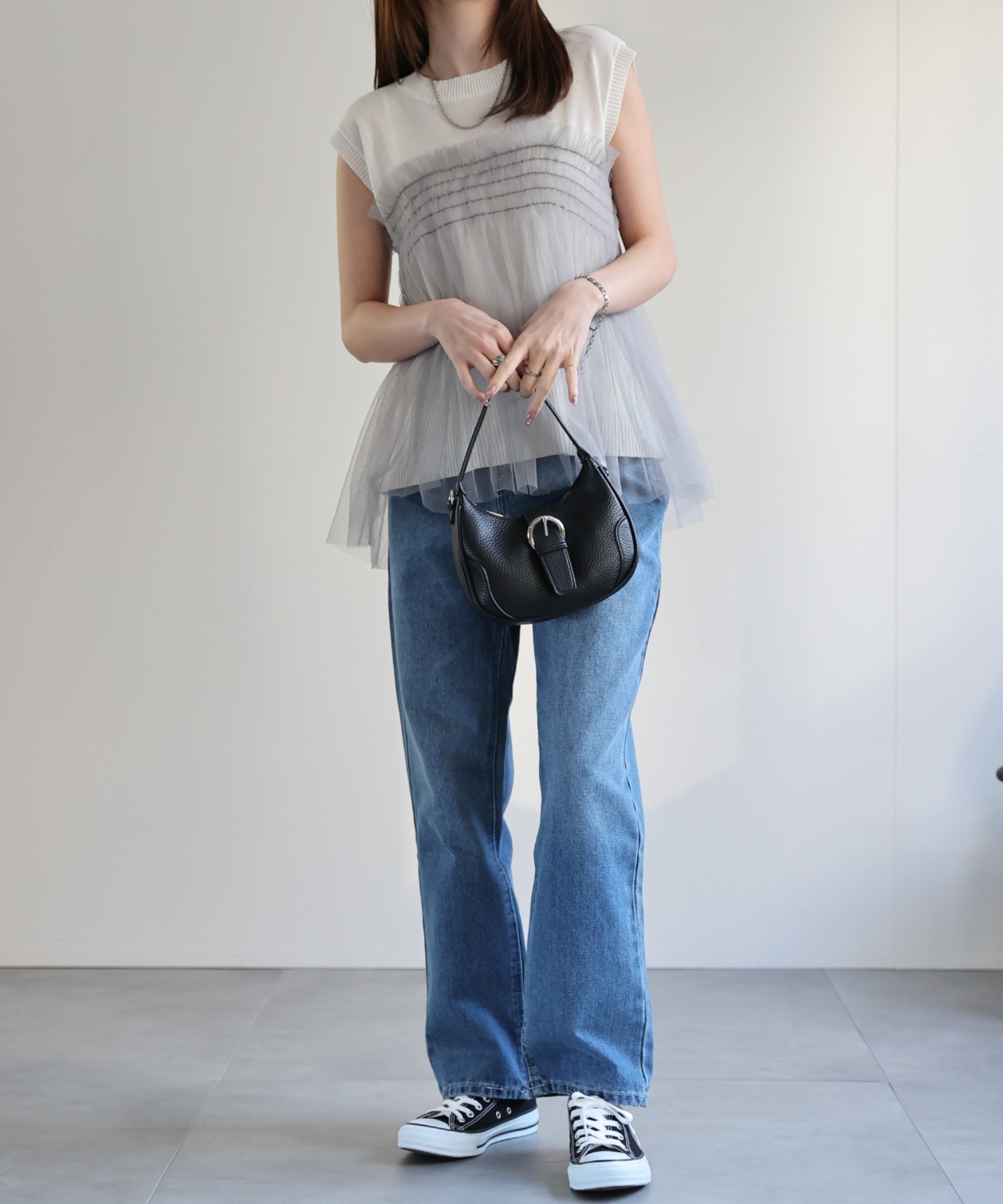 model：162㎝　着用サイズ：F