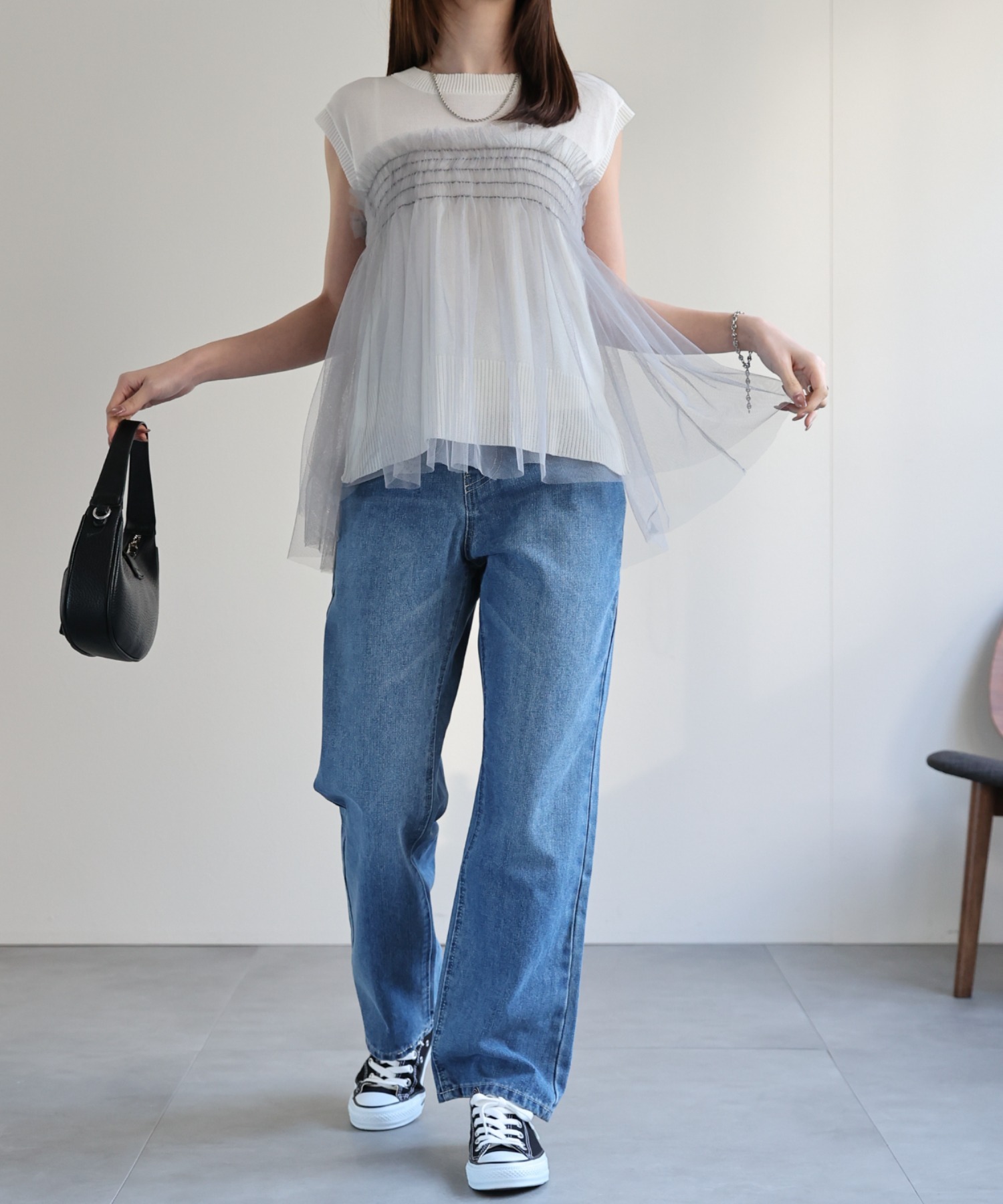 model：162㎝　着用サイズ：F