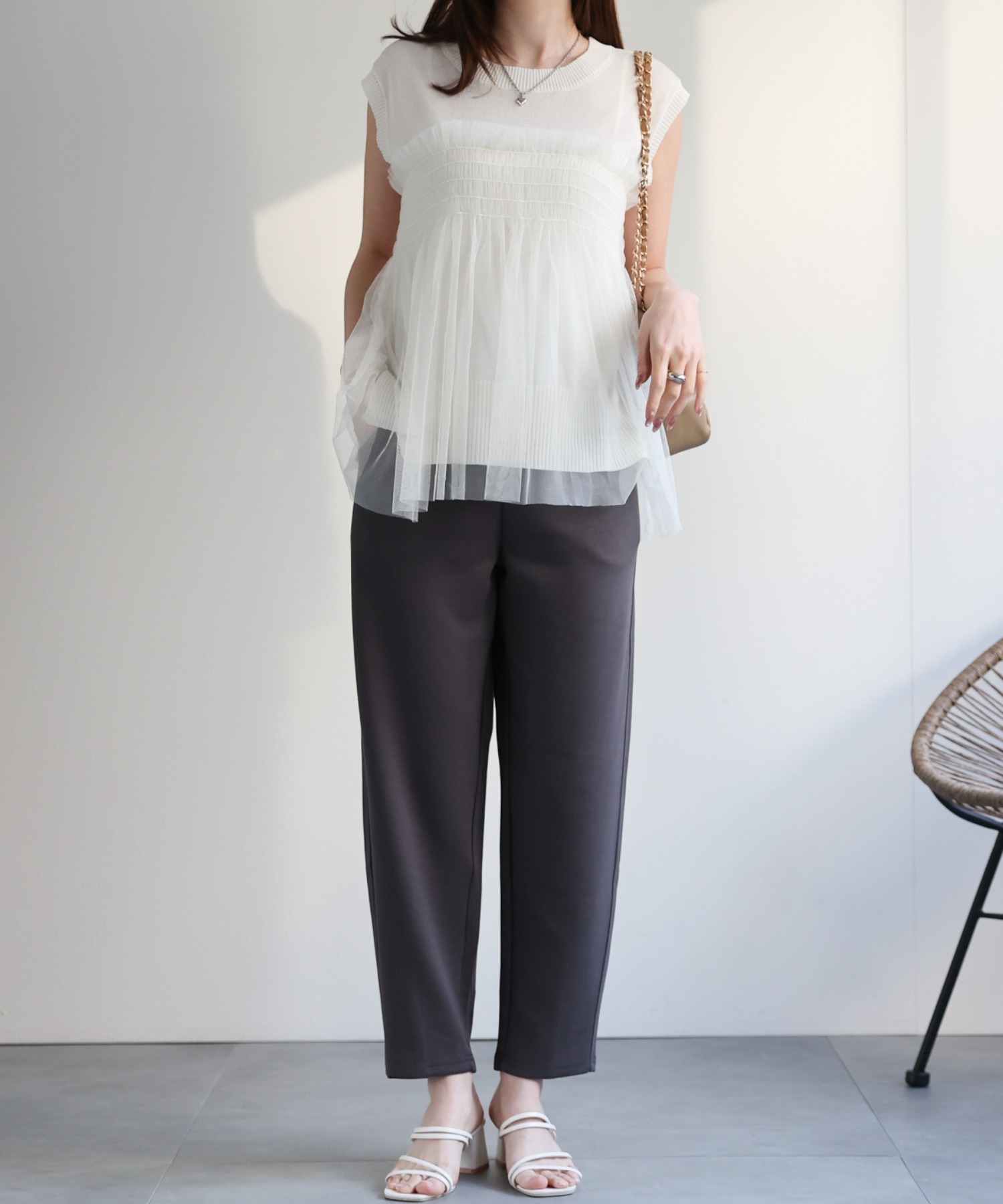 model：162㎝　着用サイズ：F