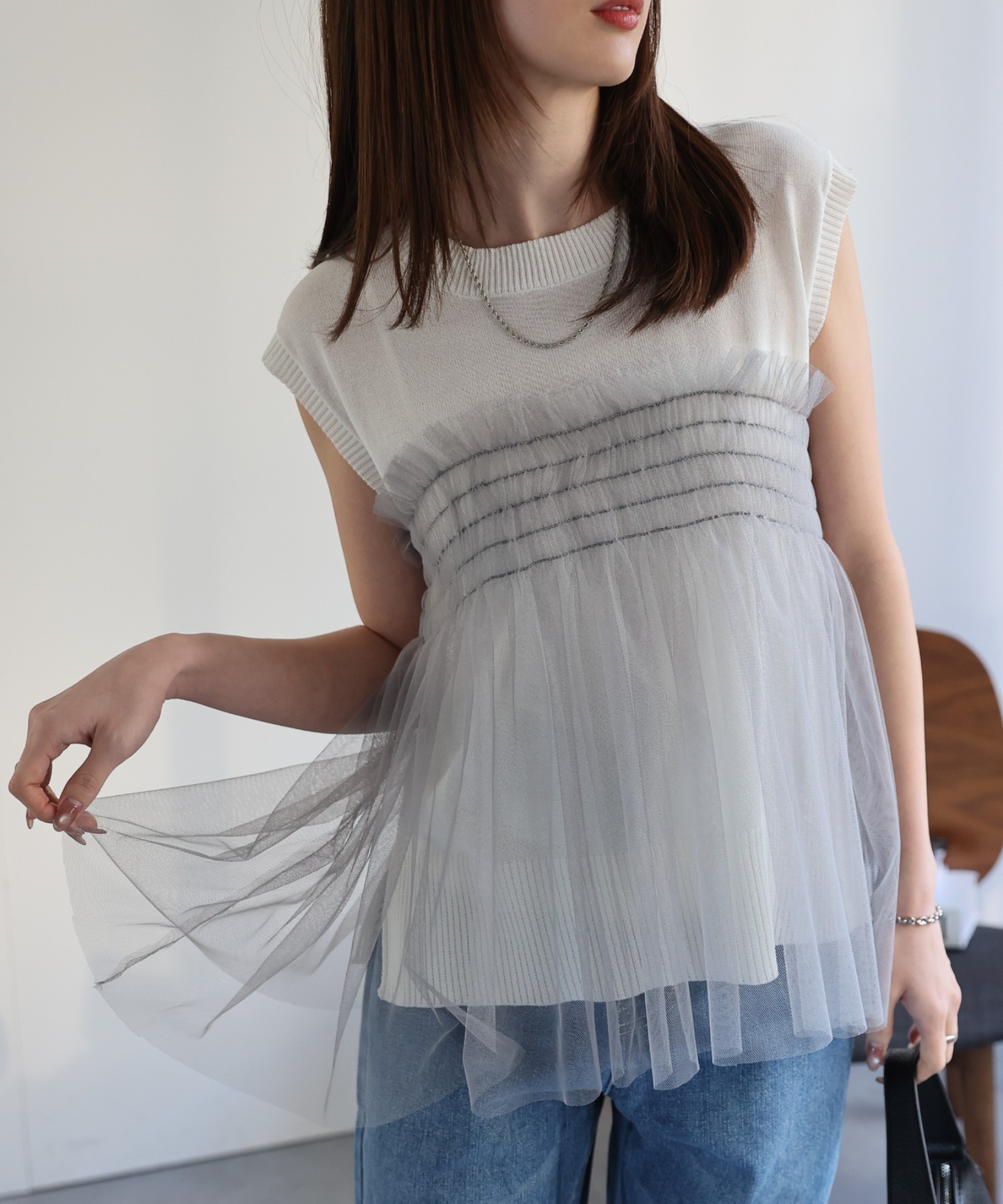 model：162㎝　着用サイズ：F
