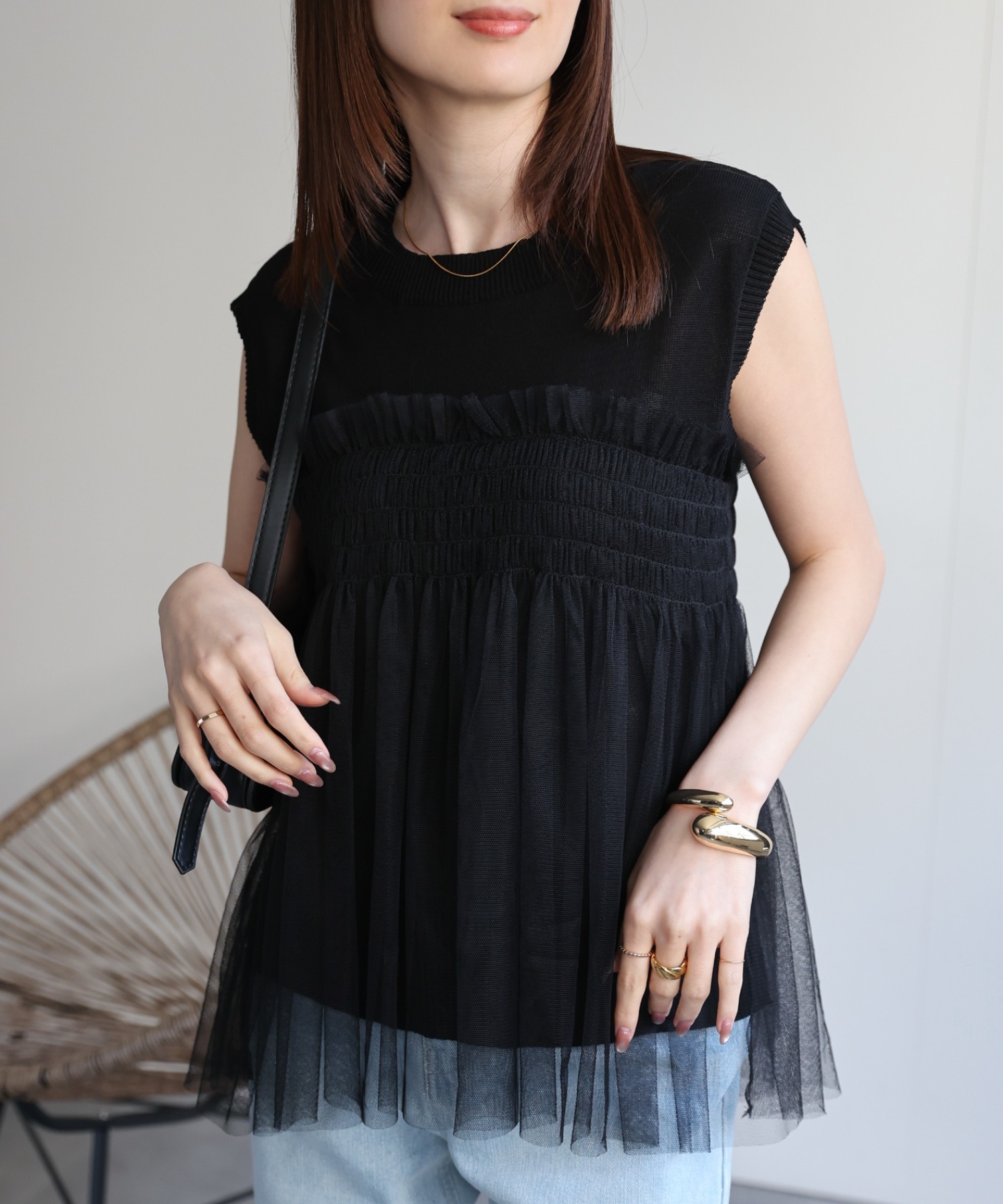 model：162㎝　着用サイズ：F