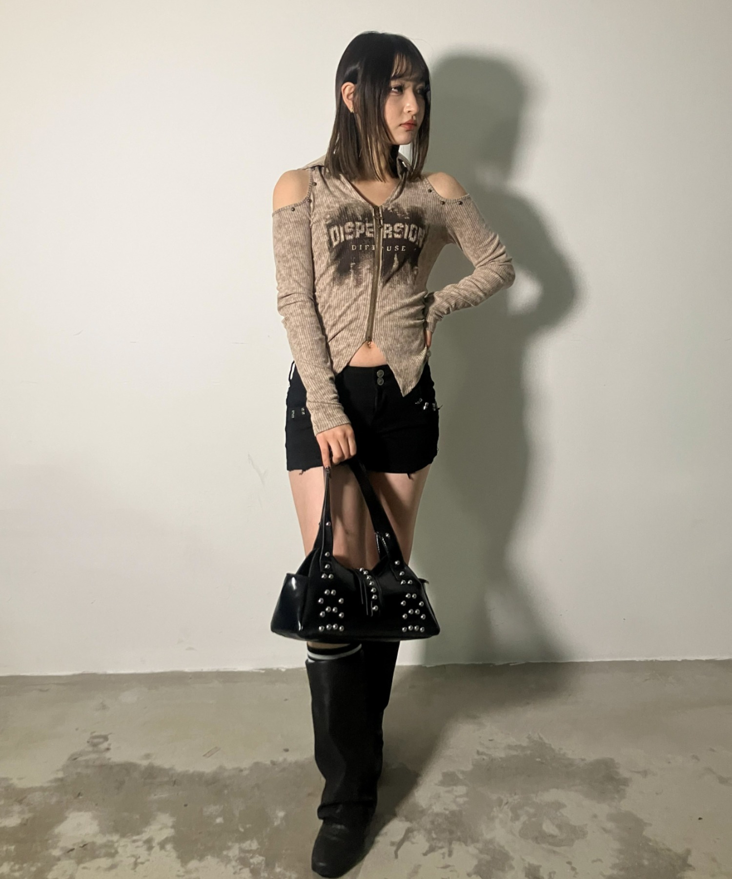 A'GEM/9 × .kom 『.KOM/ドットケーオーエム』 Grunge Damage & Studs