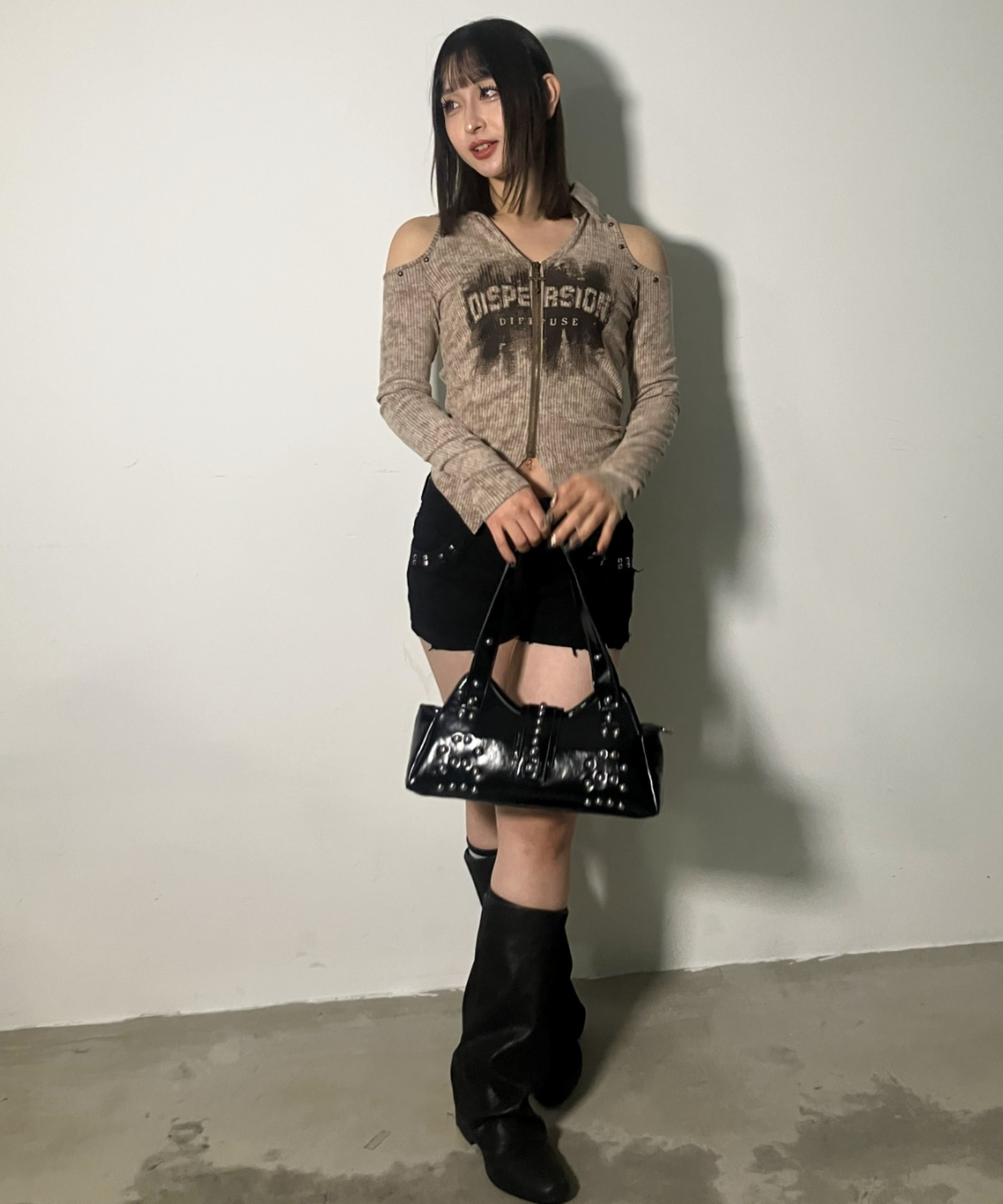 A'GEM/9 × .kom 『.KOM/ドットケーオーエム』 Grunge Damage & Studs