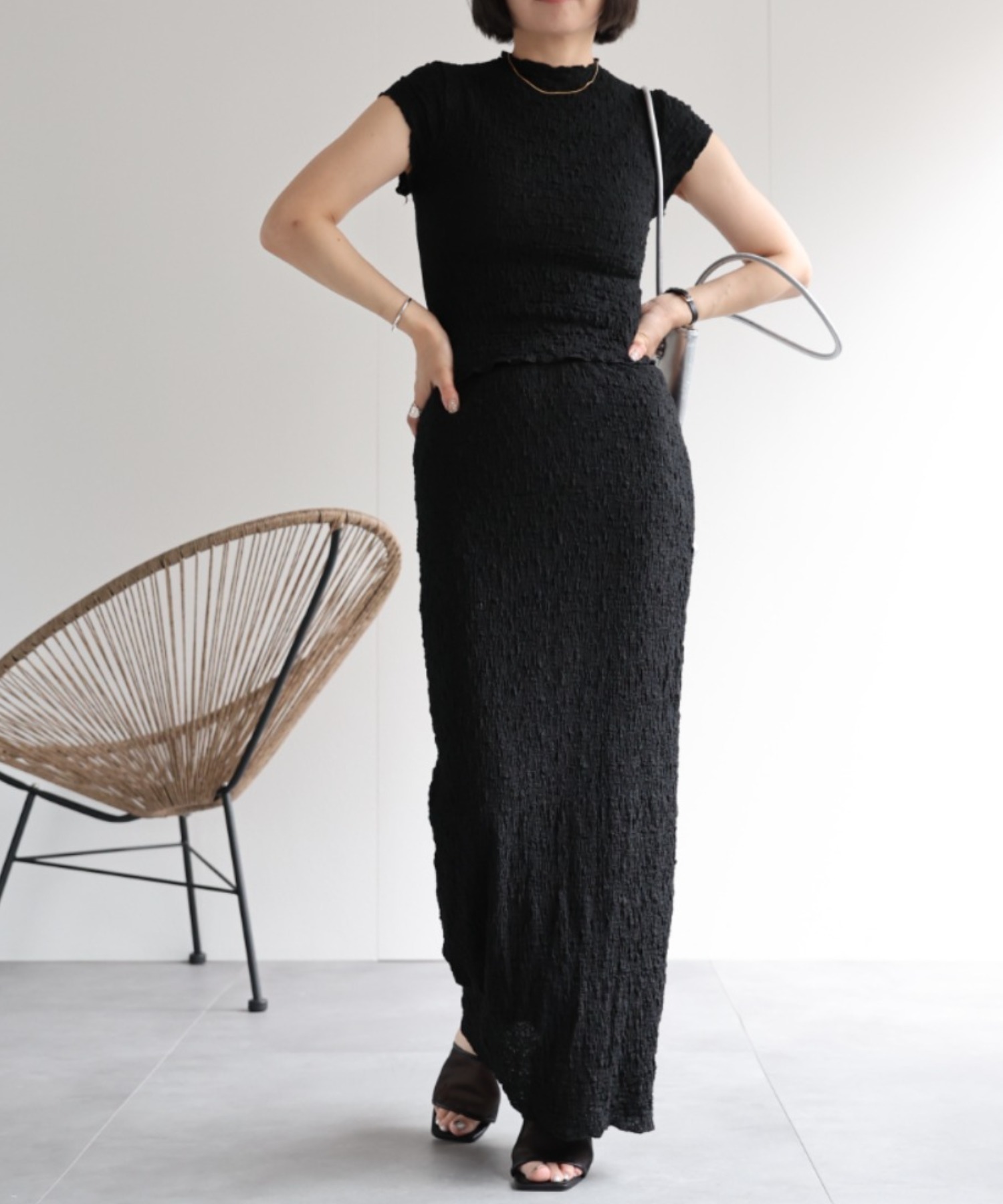 model:162㎝　着用サイズ：FREE