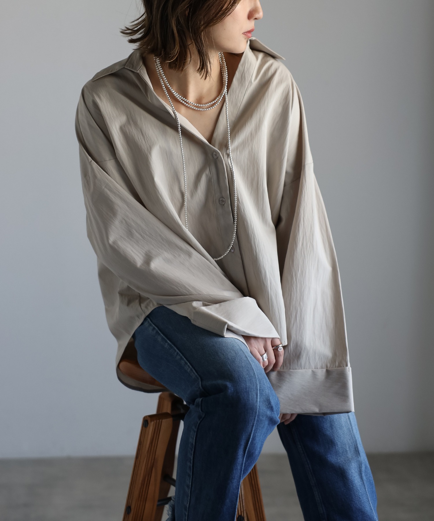 model：H158 着用サイズ：FREE