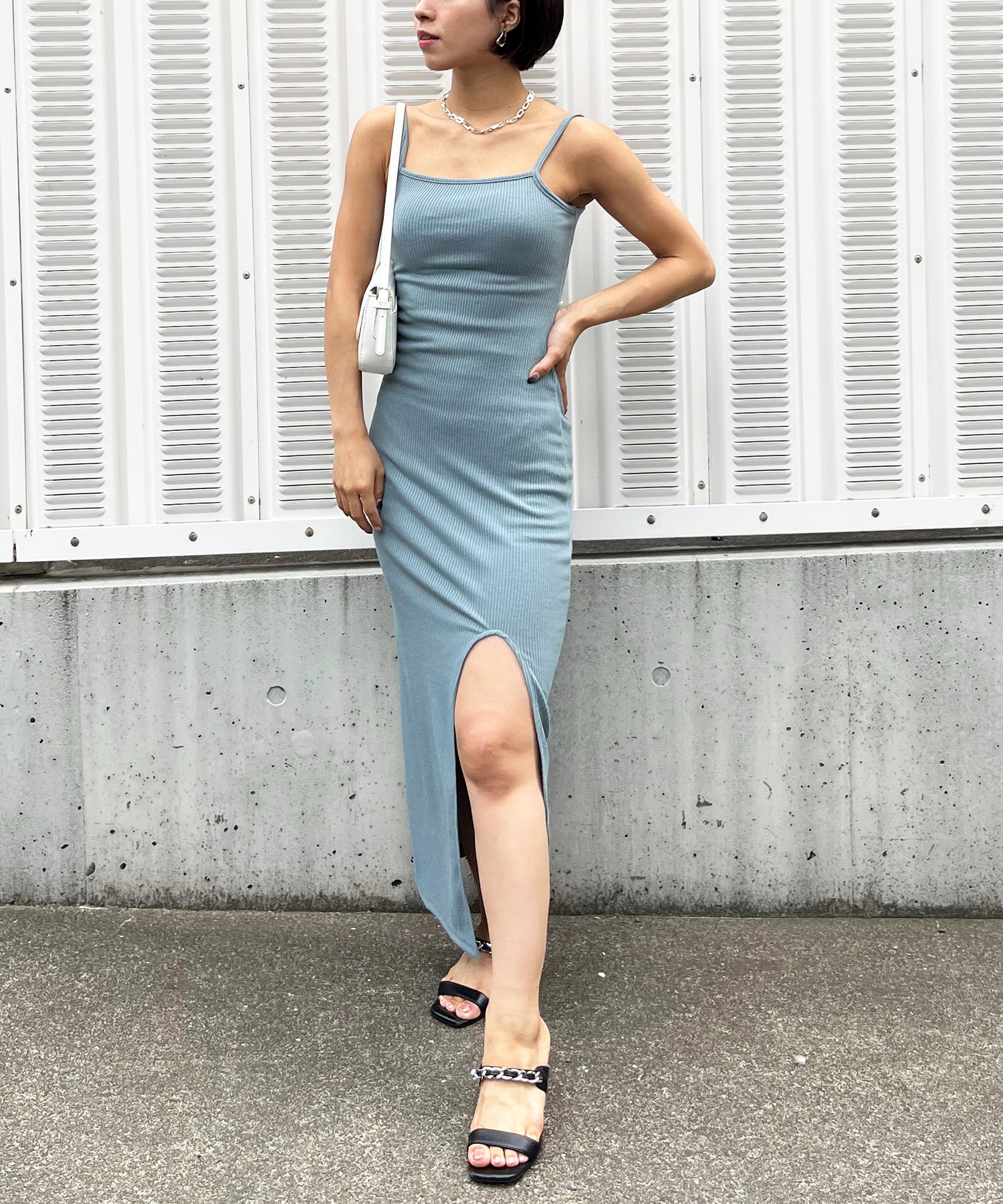 スリットロングキャミワンピース SPIRALGIRL│SPIRALGIRL