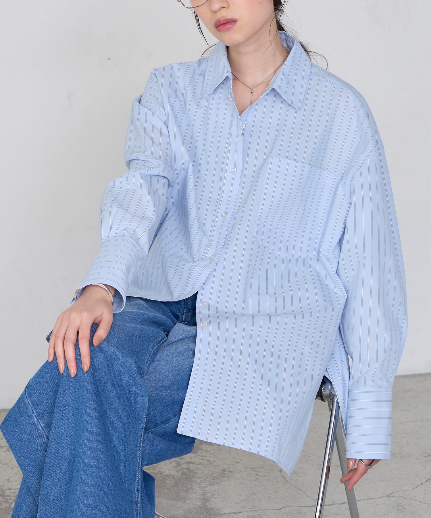 forksy】＜エブリデイシリーズ＞ロングカフス オーバーサイズ ルーズ