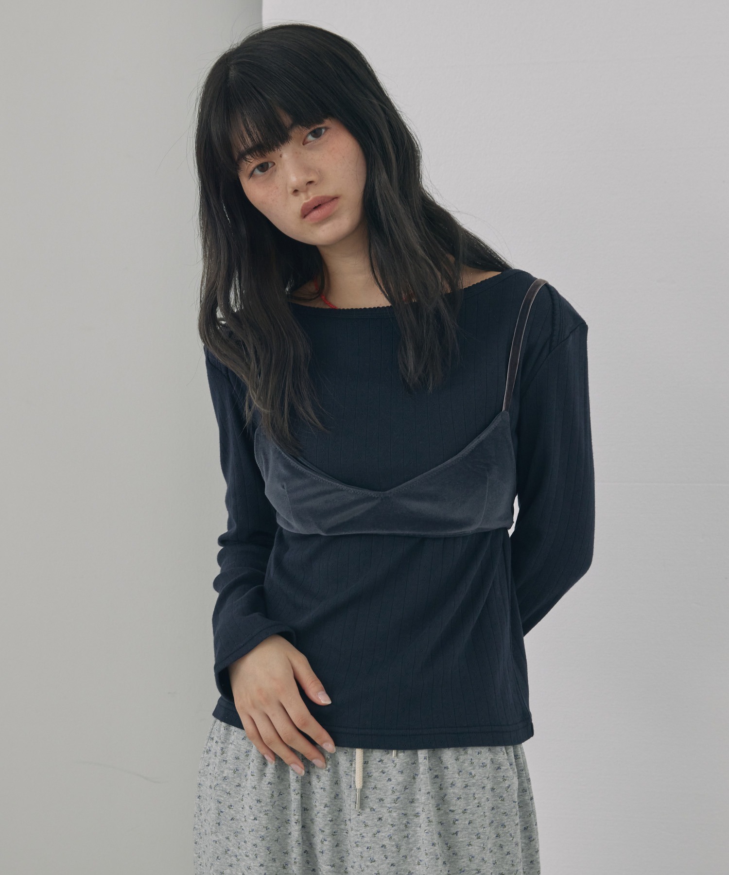 Unblend】針抜きリブボートネック アソート 長袖Tシャツ Unblend│MONO