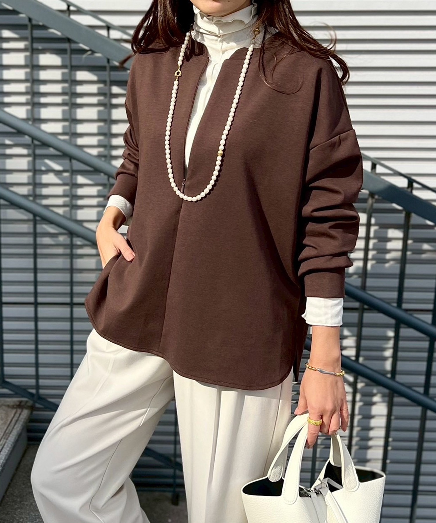 新色追加！】ライトダンボールフロント2wayロングスリーブプルオーバー