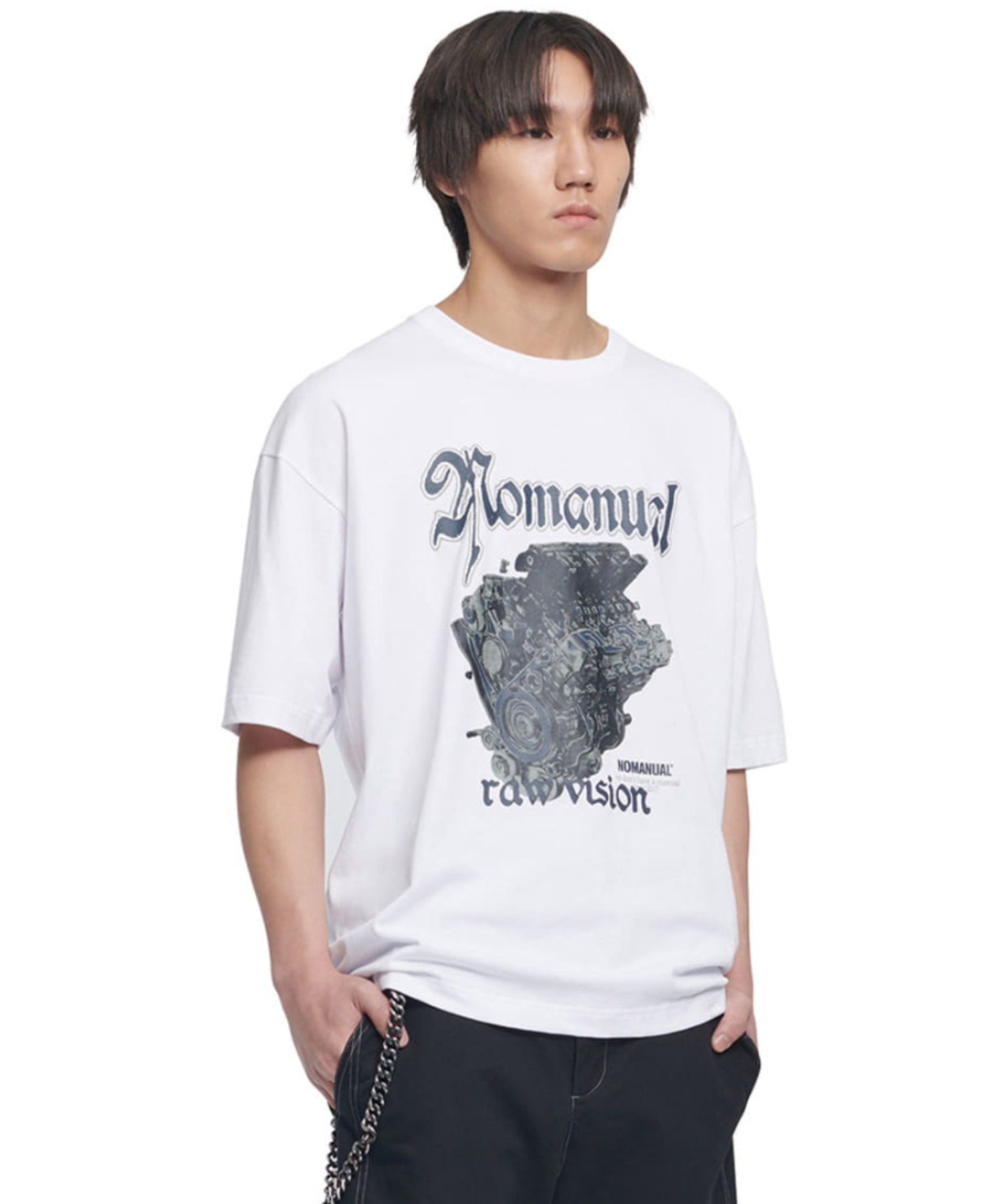 A'GEM/9 × .kom『NOMANUAL/ノーマニュアル』NM ENGINE T-SHIRT/NM