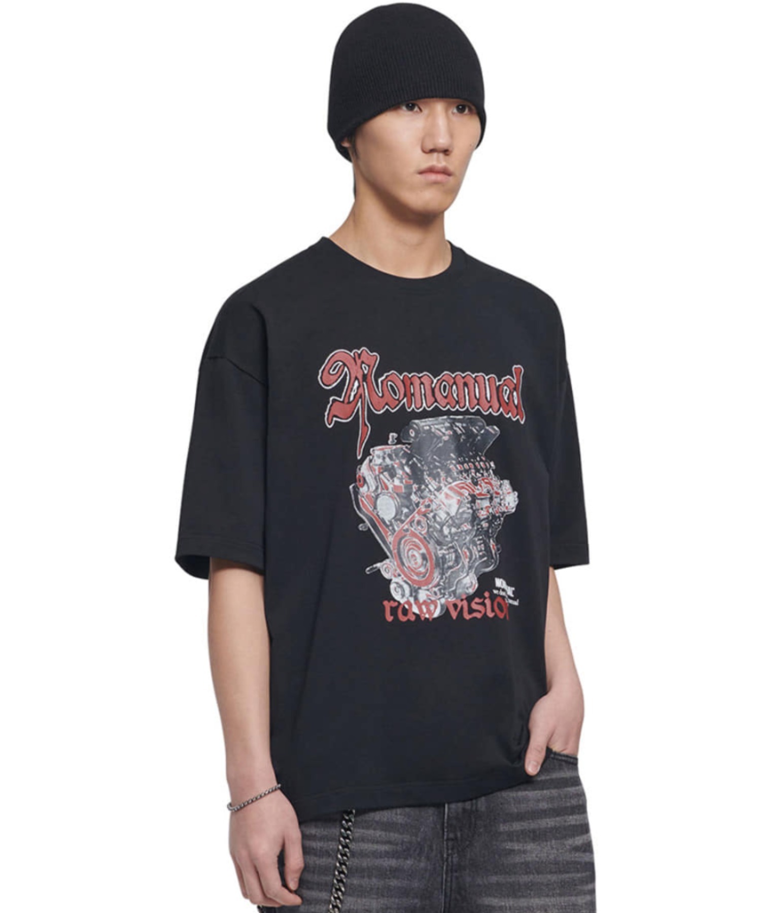 A'GEM/9 × .kom『NOMANUAL/ノーマニュアル』NM ENGINE T-SHIRT/NM