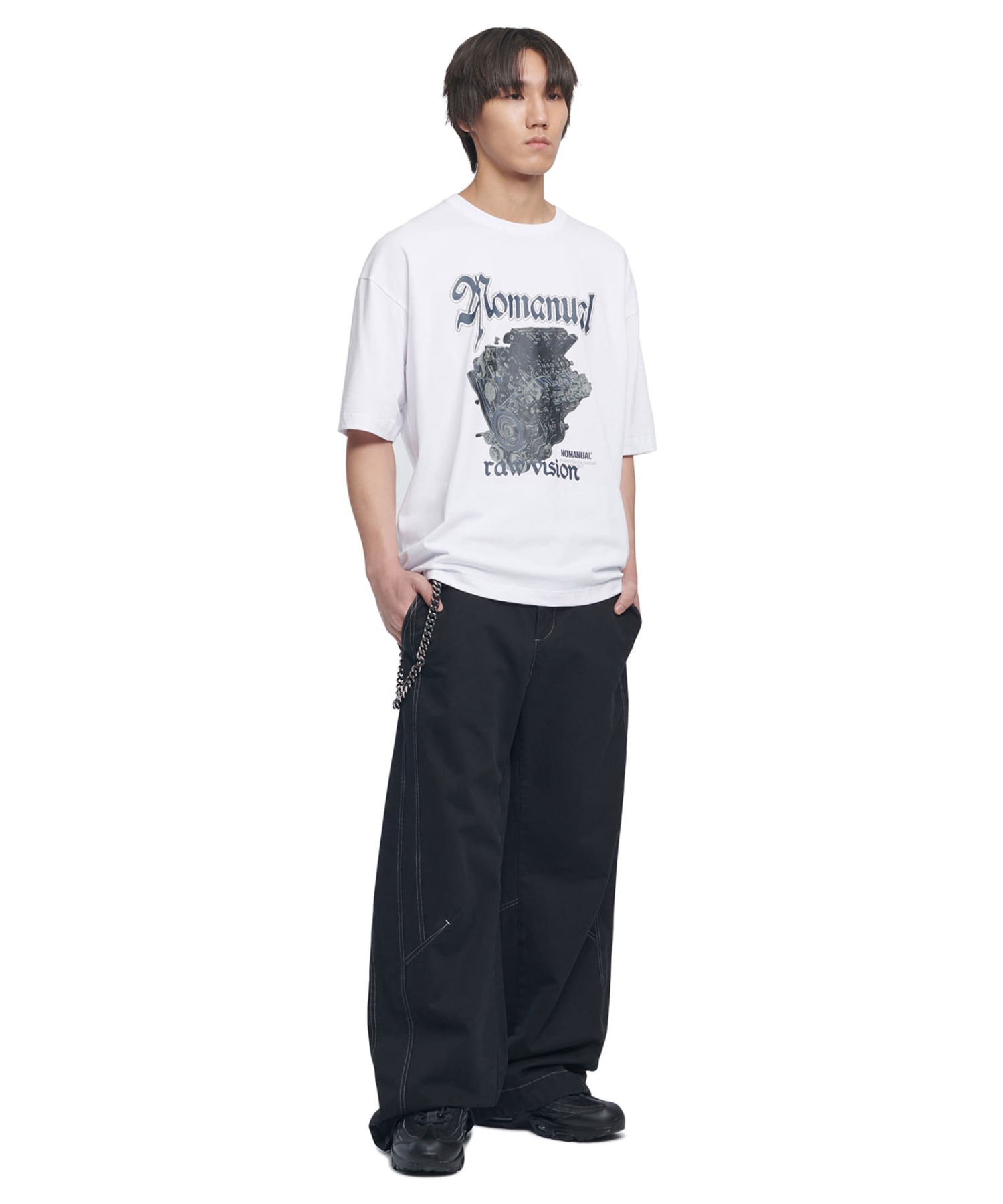 A'GEM/9 × .kom『NOMANUAL/ノーマニュアル』NM ENGINE T-SHIRT/NM