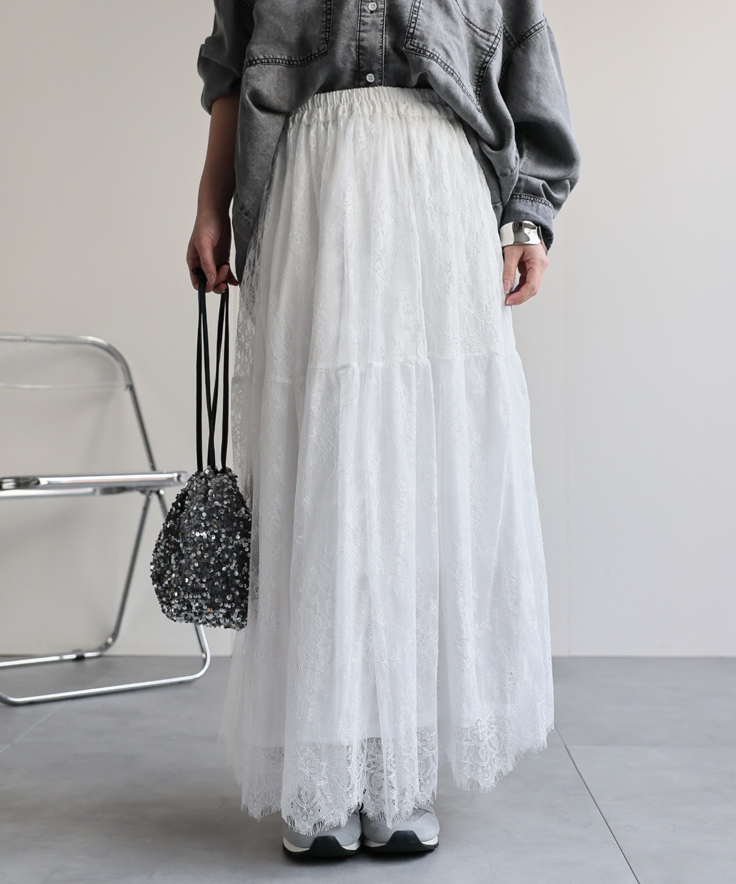 model：156cm 着用サイズ：FREE