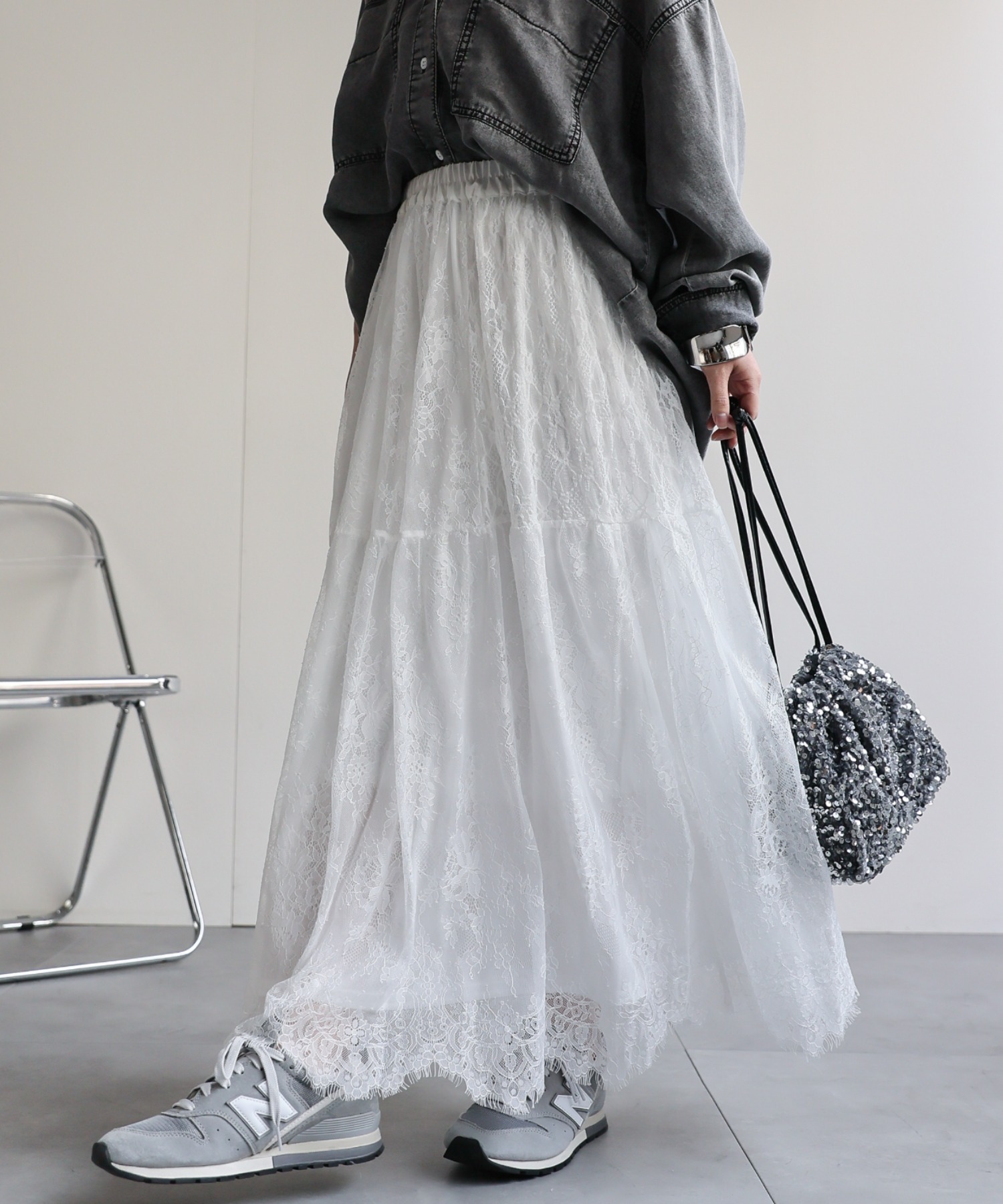 model：156cm 着用サイズ：FREE