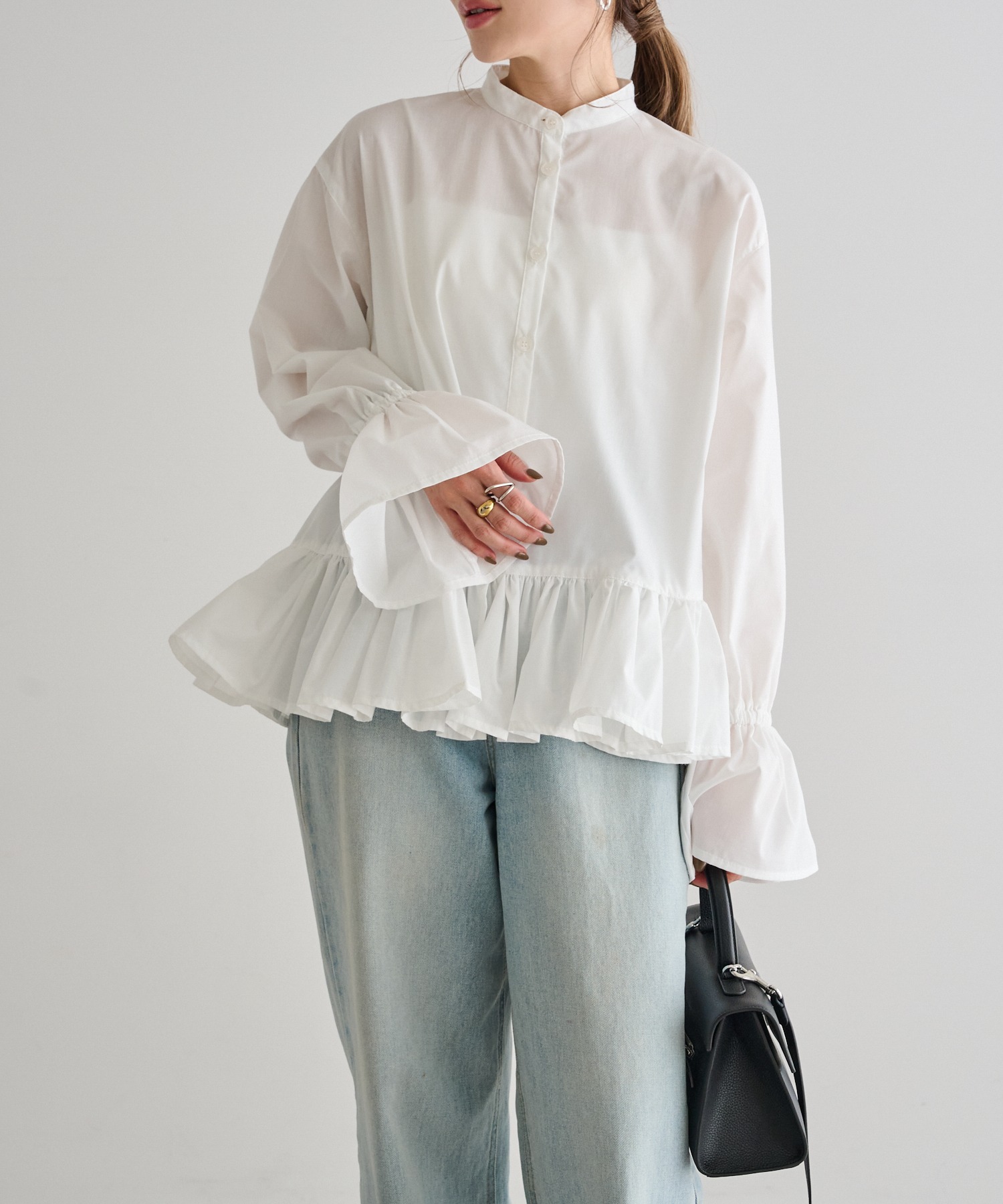 model：H165 着用サイズ：FREE