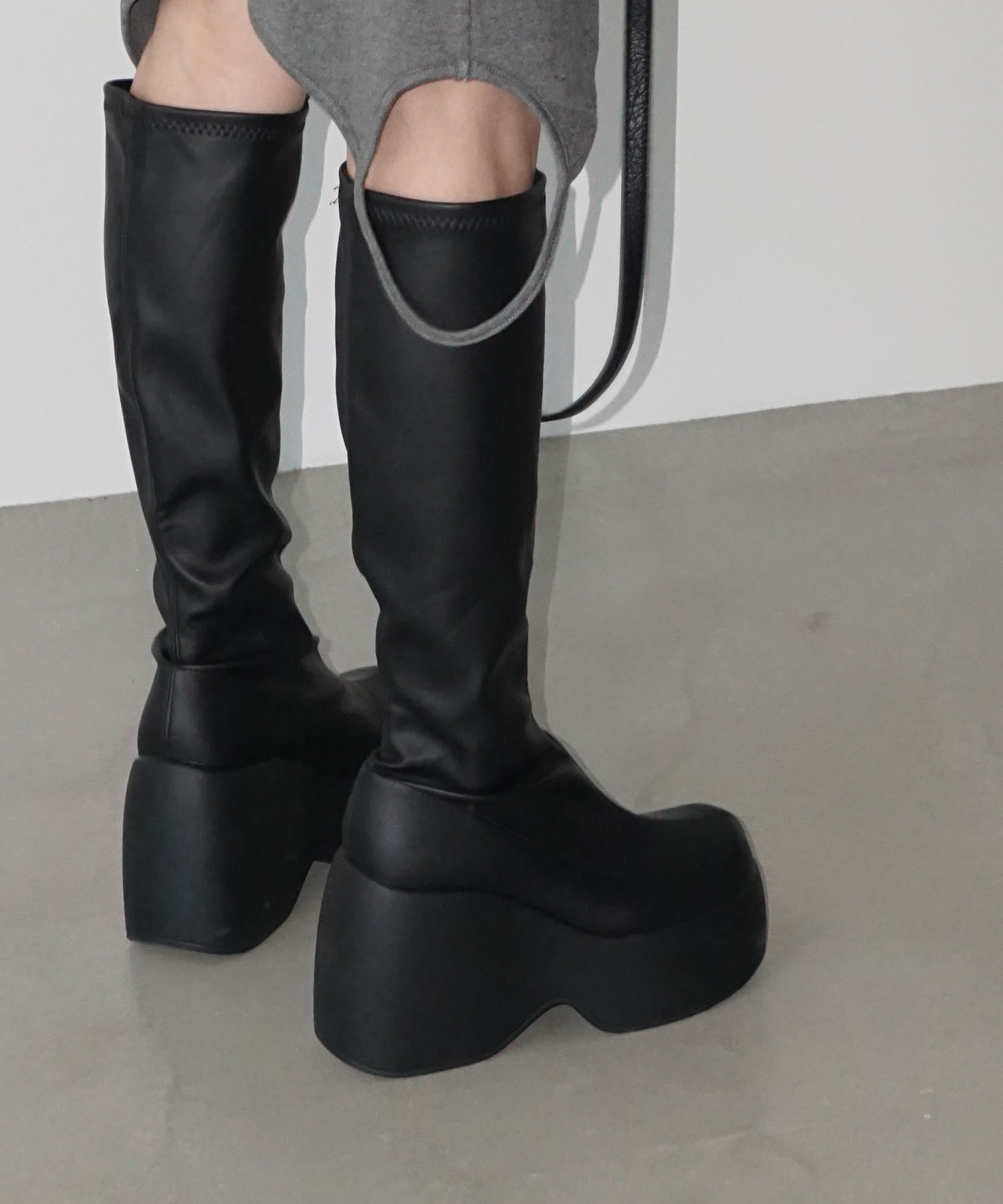 ウェーブソール ウェッジロングブーツ chs25a007-ファッション通販