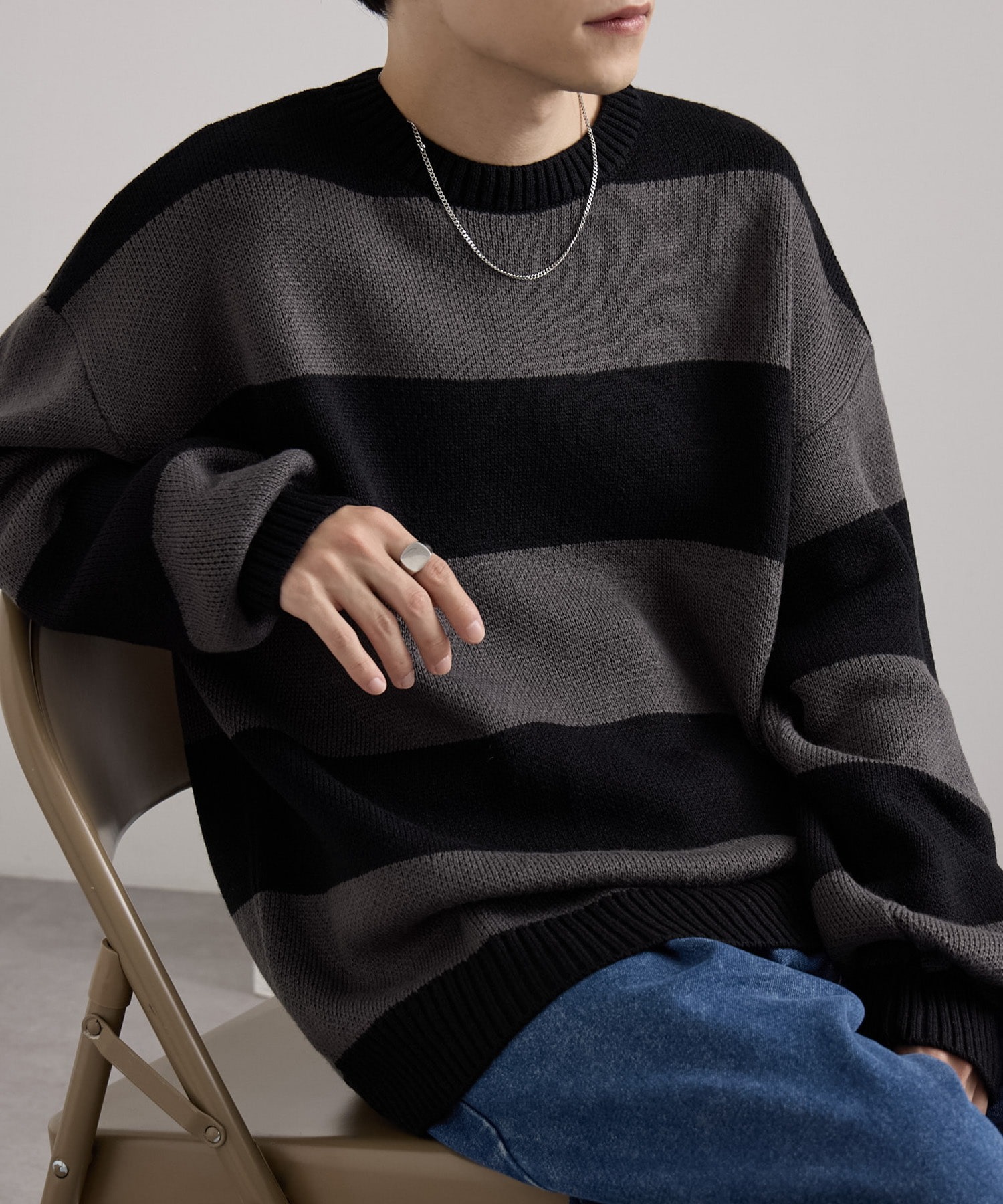 ILLITウォンヒ様　マメクロゴウチ 20AW リブジャガードニット カットソー cang23-86_04.jpg