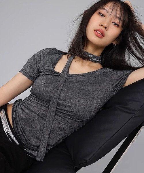 A'GEM/9 × .kom『CBX LAB/シービーエックスラボ』ストール付きトップス