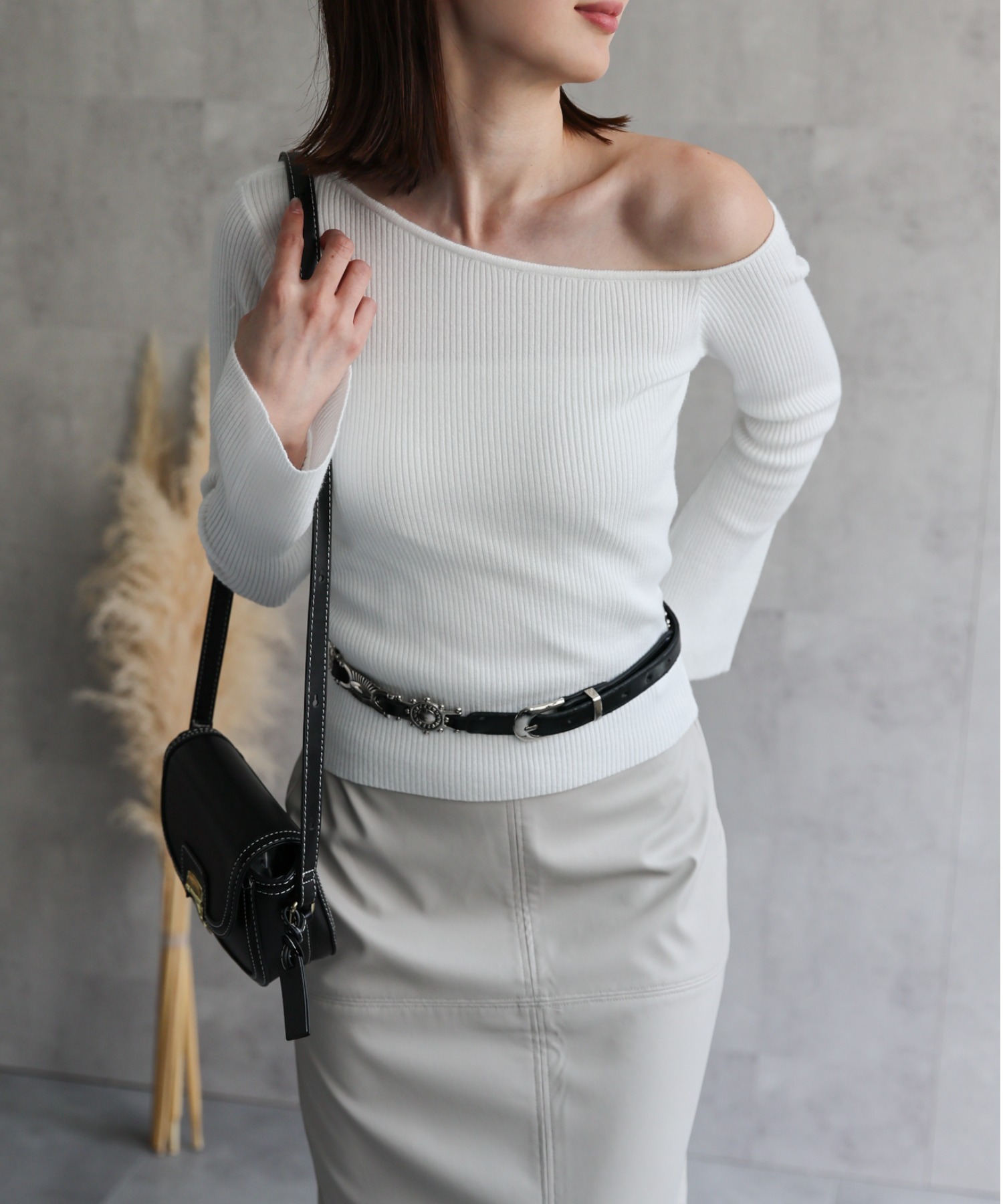 model：162cm 着用サイズ：F