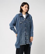 Gジャン×ニットカーディガン