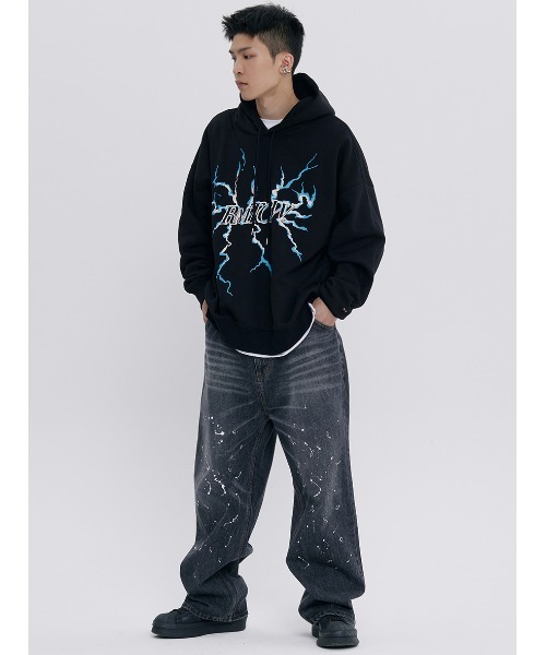 ROMANTIC CROWN パーカー フーディー ブラック unisex A'GEM/9 × .kom 『ROMANTIC CROWN/ロマンティック クラウン