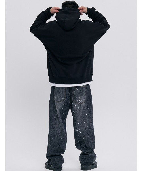 ROMANTIC CROWN パーカー フーディー ブラック unisex ROMANTIC CROWN パーカー 「ROMANTIC CROWN」RIB KNIT HOOD