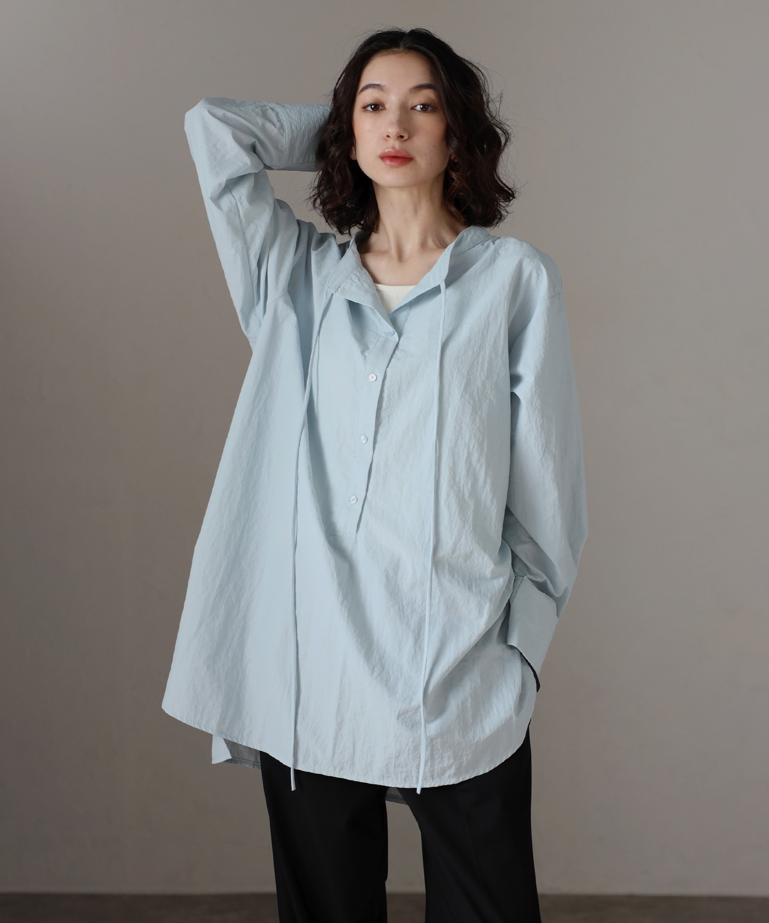 model：H165 着用サイズ：FREE