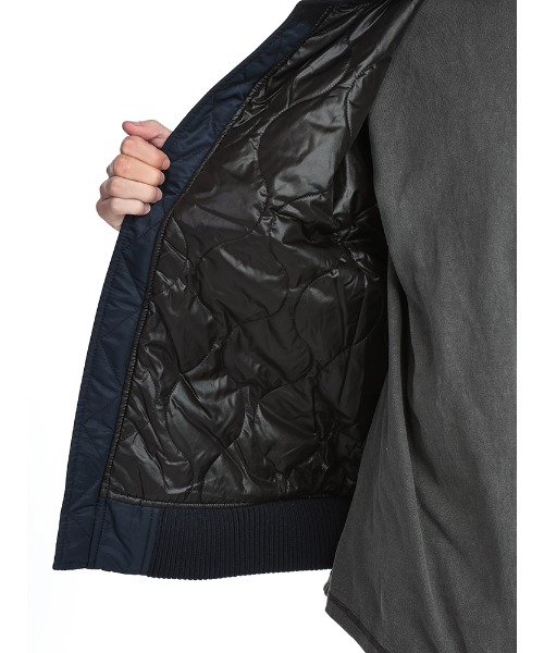 ALPHA INDUSTRIES INC THERMOLITE フード着脱 リブ フルジップ 中綿 ジャケット