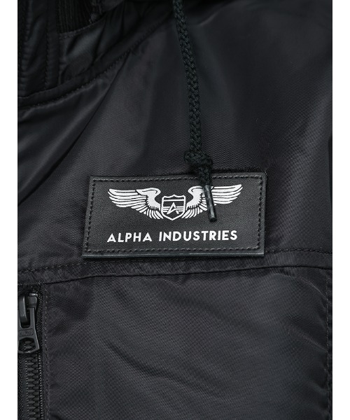 ALPHA INDUSTRIES INC THERMOLITE フード着脱 リブ フルジップ 中綿 ジャケット