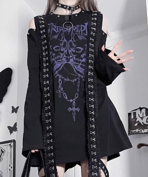 Amazon.co.jp: FC限定 ハイド 直筆サイン入り ビッグスカル 長袖