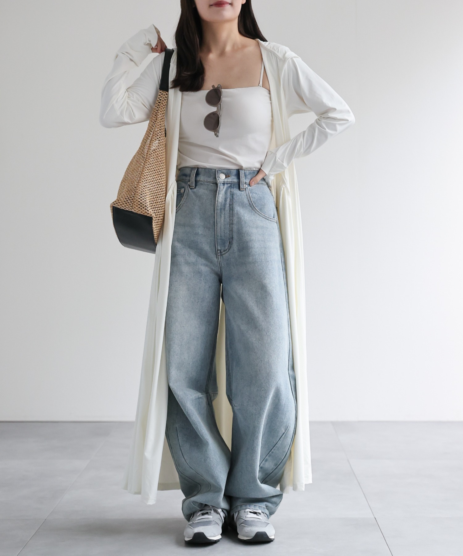 model：156cm 着用サイズ：FREE