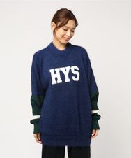 HYS LOGOアップリケ フェザープルオーバー