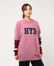 HYS LOGOアップリケ フェザープルオーバー