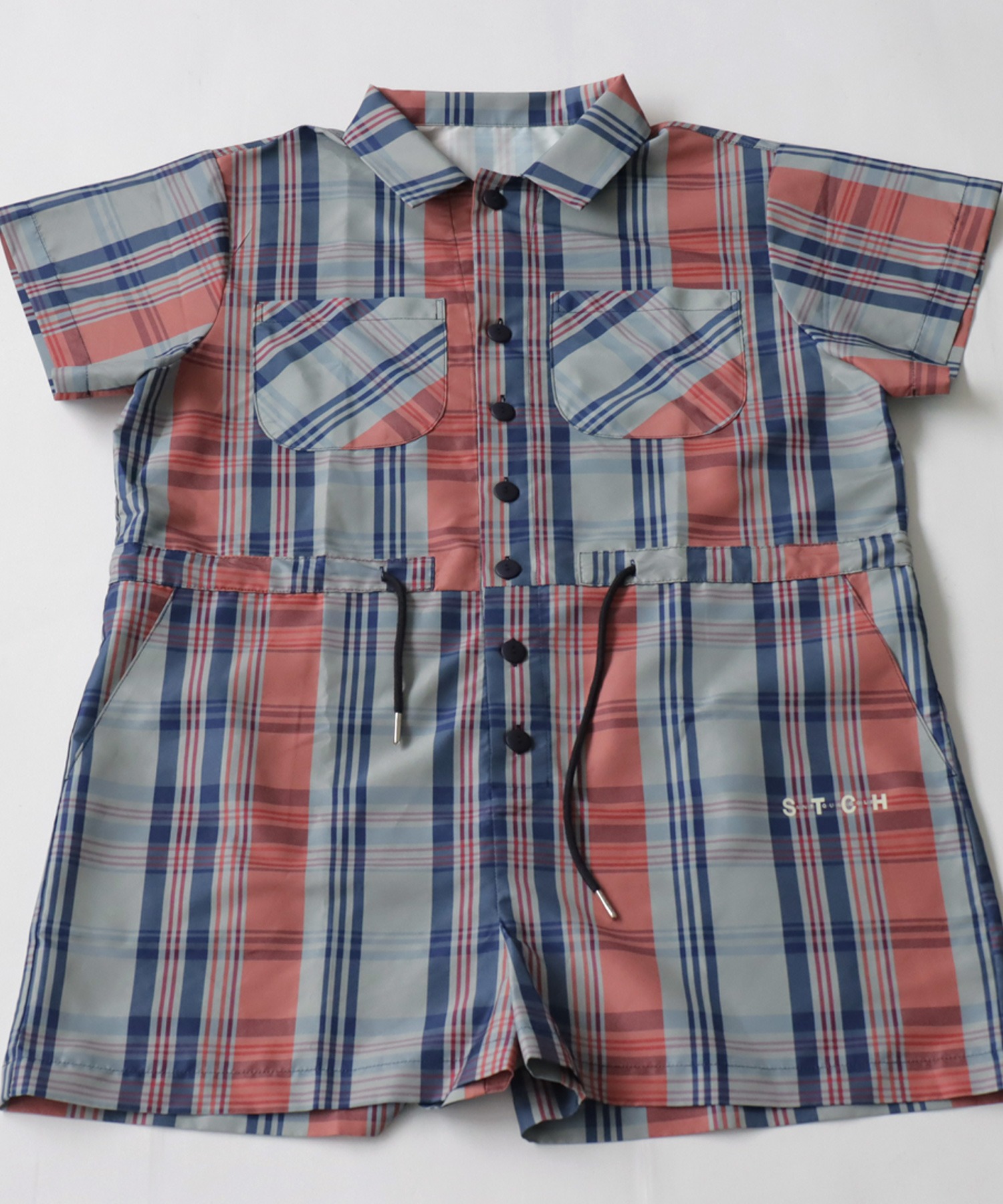 ANTIQUA GOLF STCH レトロチェック柄サロペット サロペット antiqua