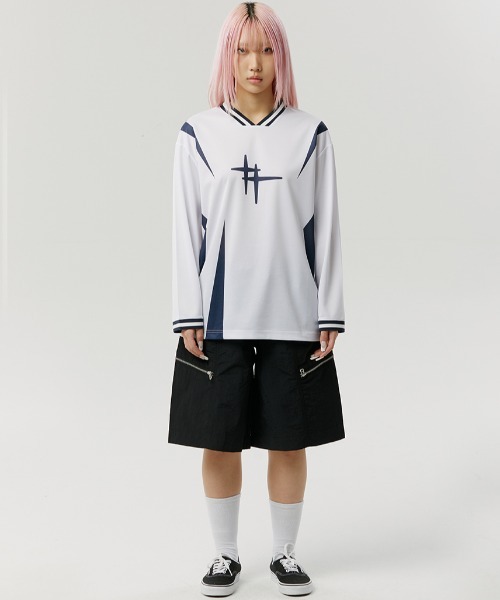 ROMANTIC CROWN★Unisex★SHINING LOGO FOOTBALL JERSEY_3色 A'GEM/9 × .kom 『ROMANTIC CROWN/ロマンティック クラウン