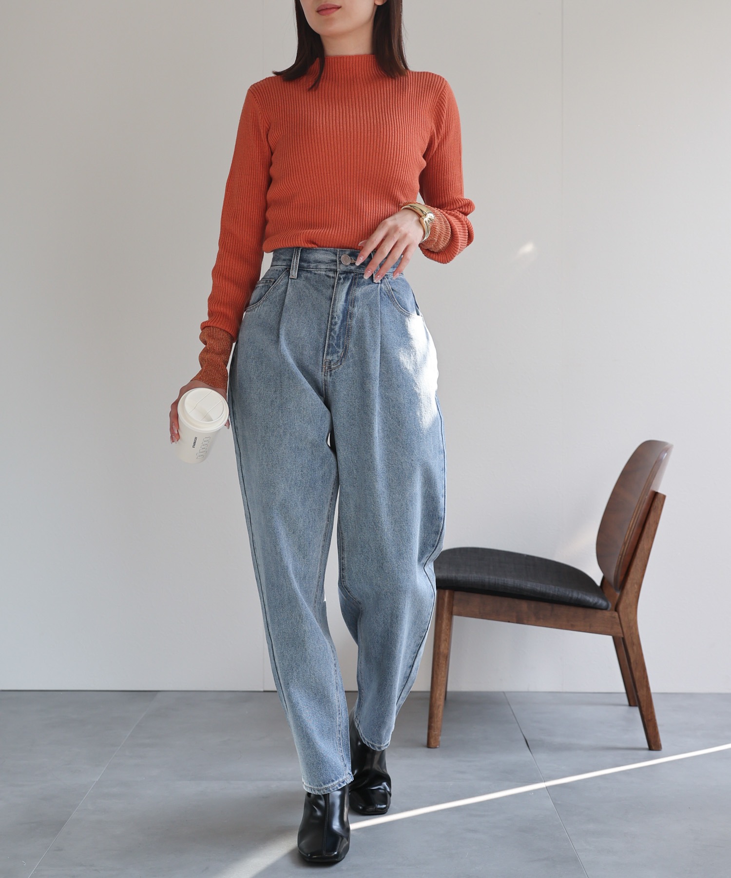 model：162cm 着用サイズ：L