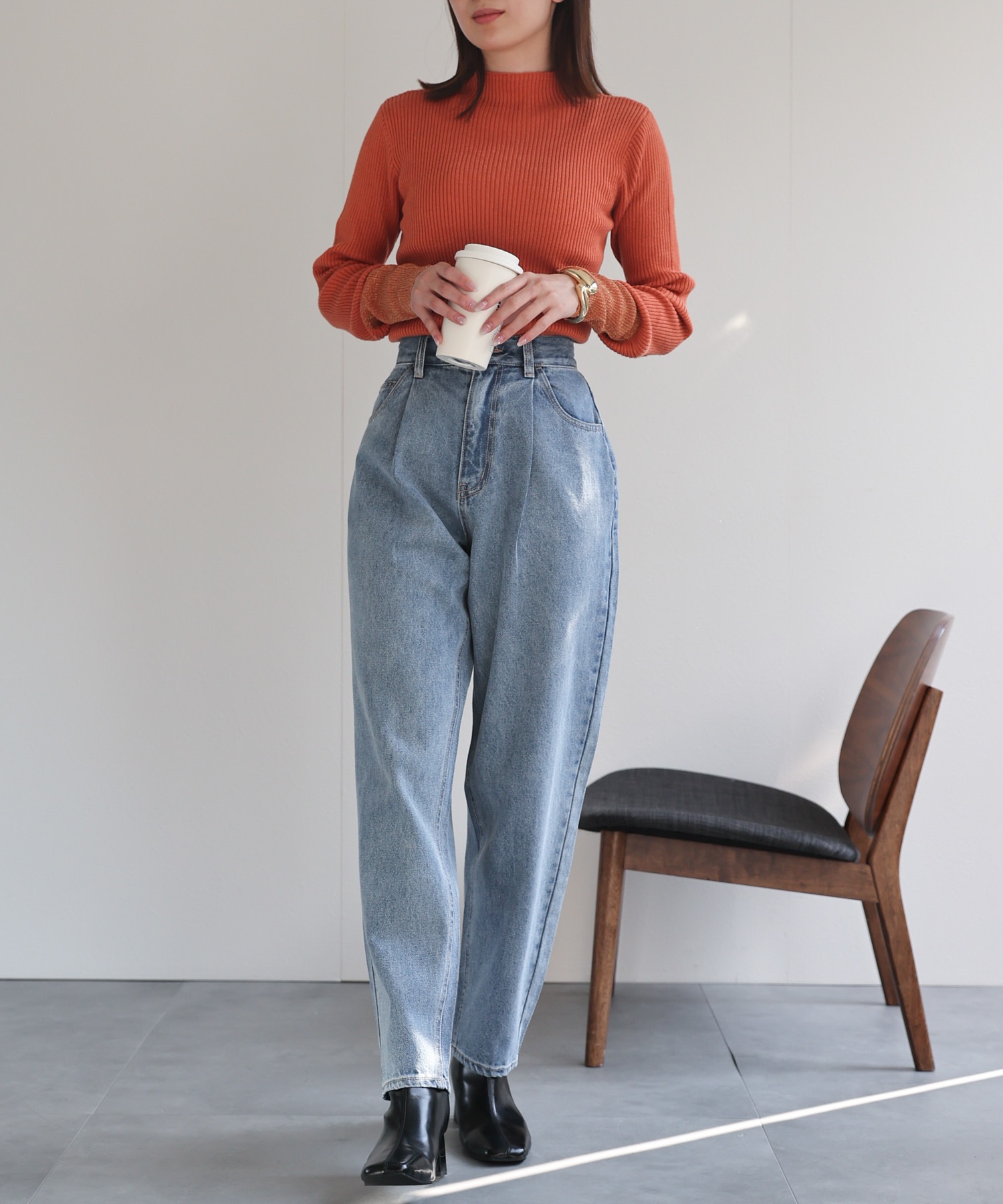 model：162cm 着用サイズ：L
