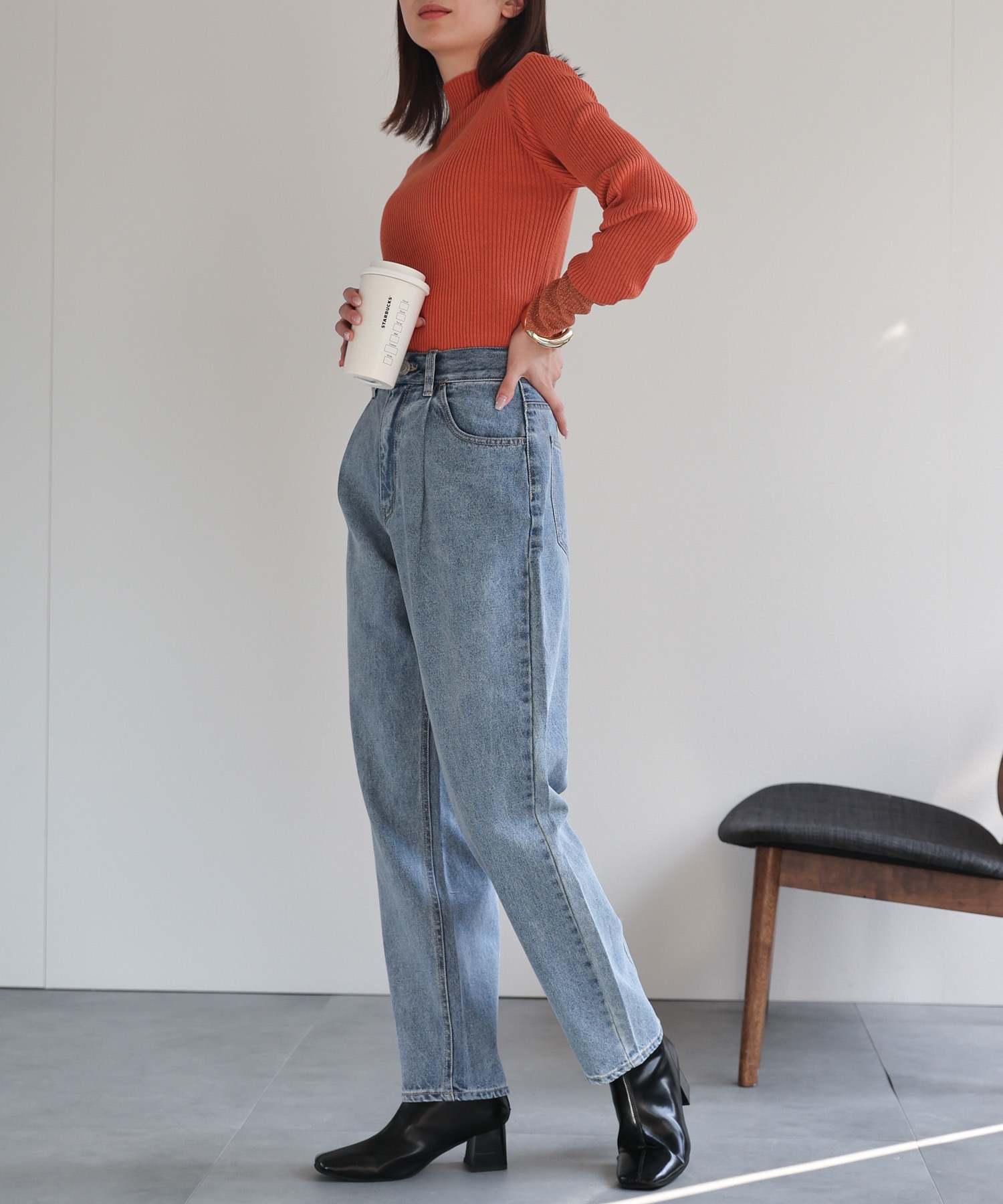 model：162cm 着用サイズ：L
